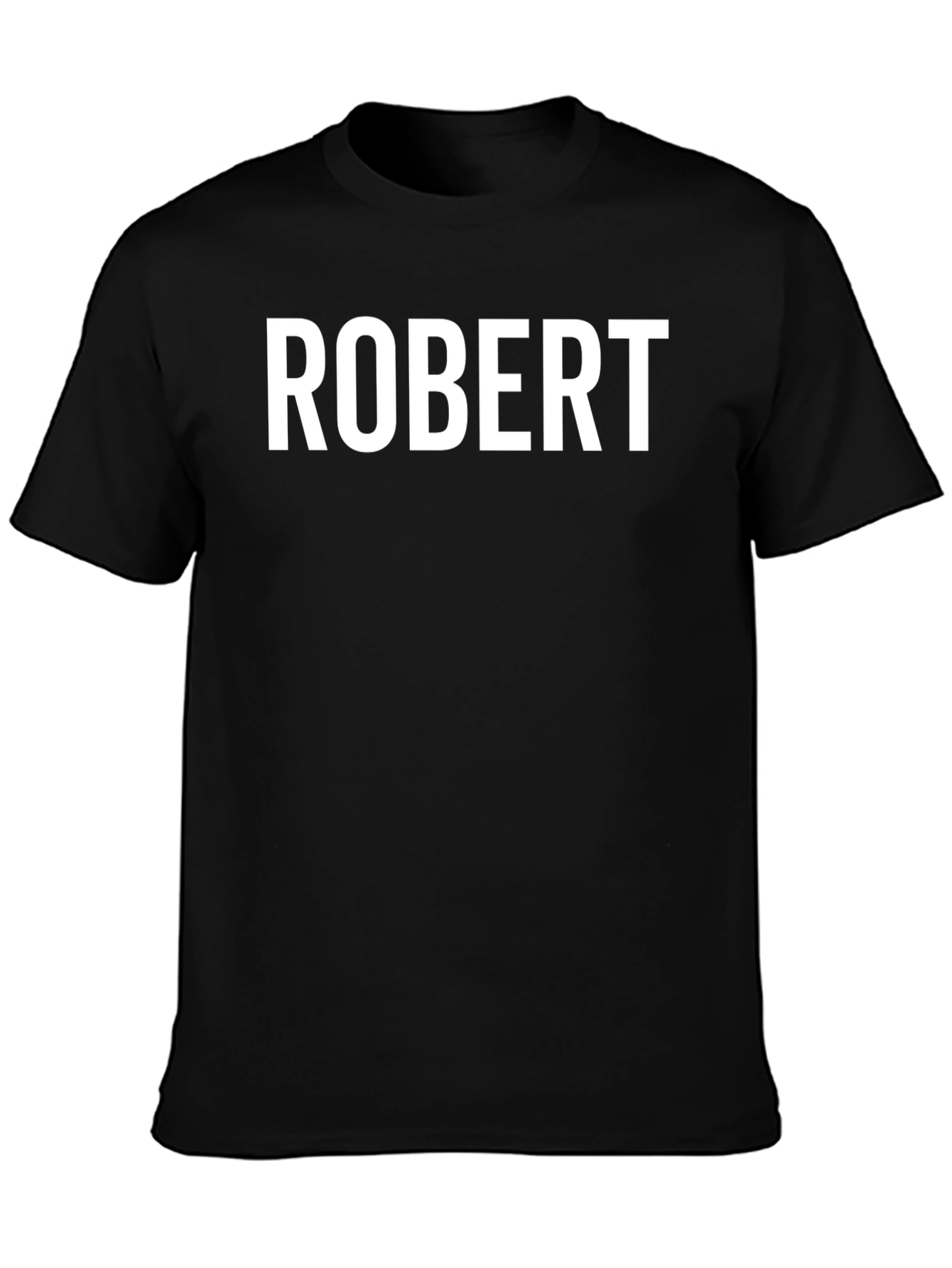 Robert Name T-Shirt - Black Crew Neck Tee