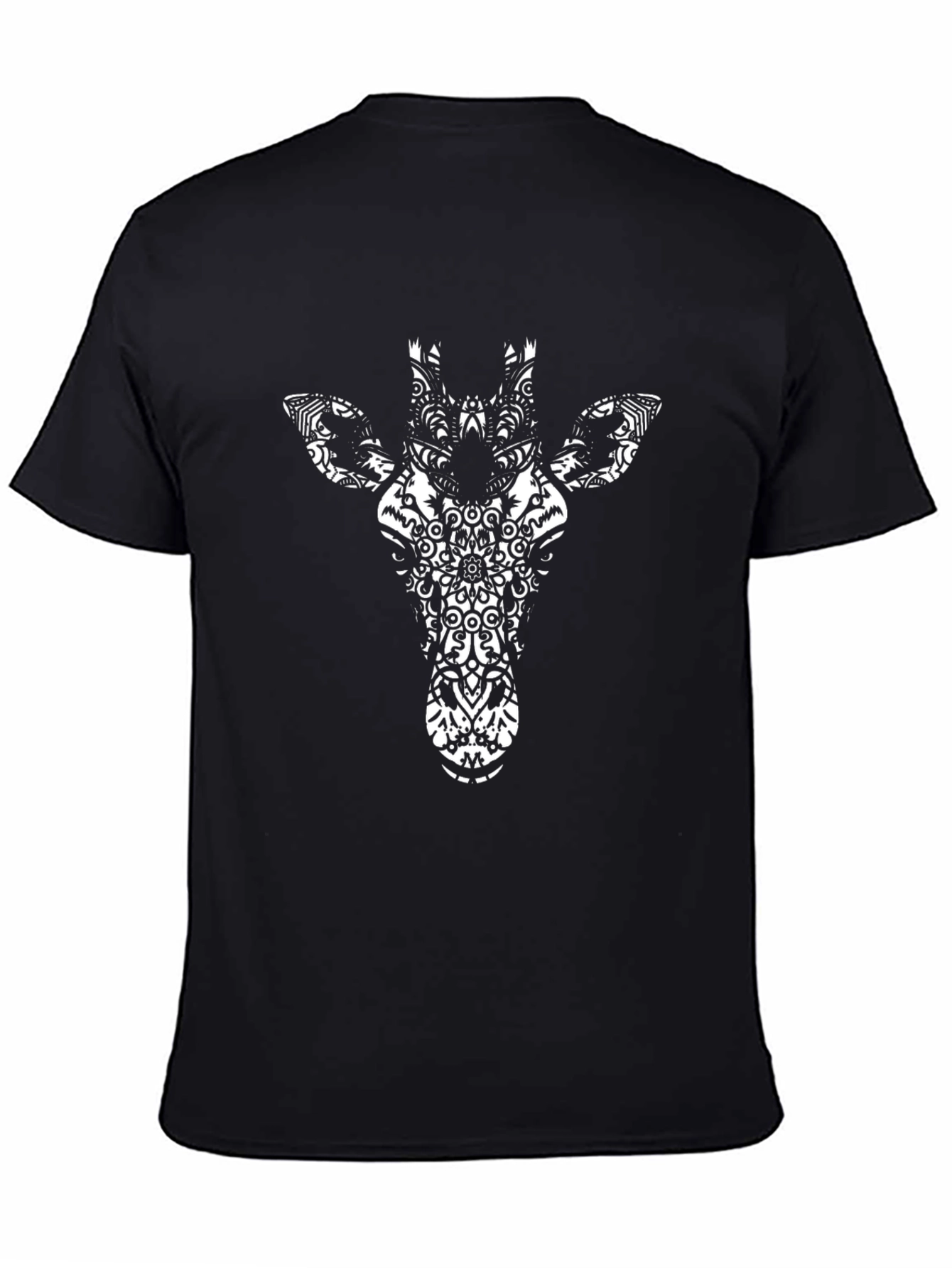 Giraffe Mandala Graphic Tee - Stylish Black T-Shirt