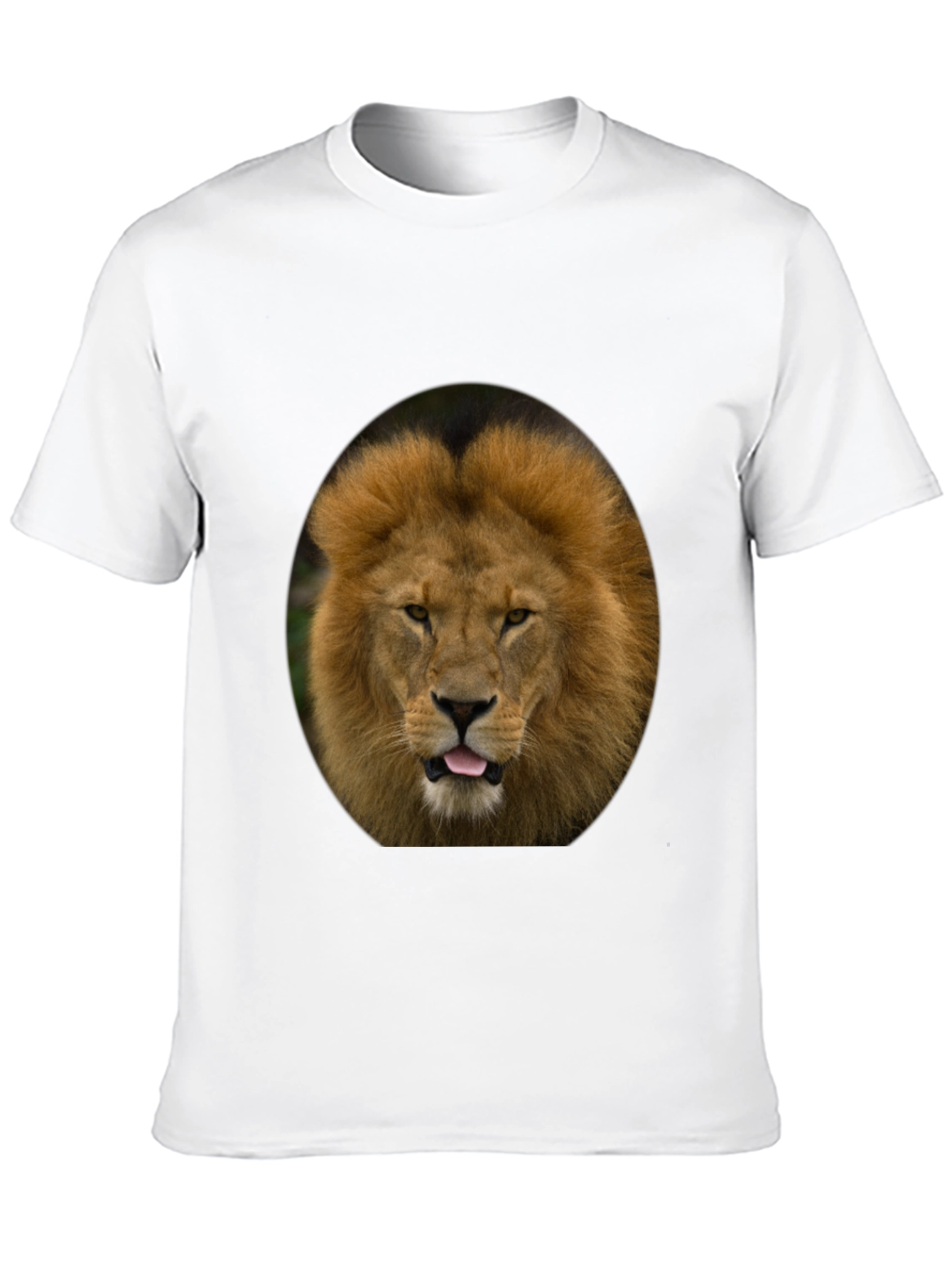 Lion Graphic Tee - Bold Animal Print T-Shirt