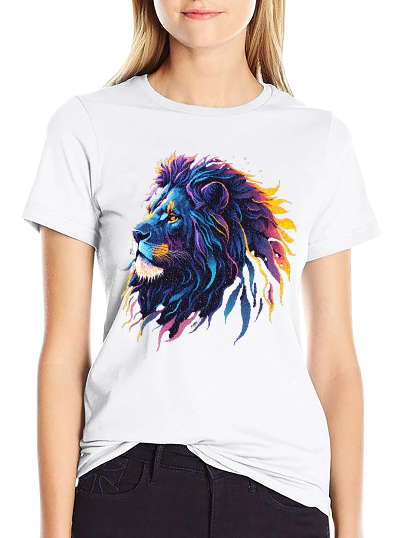 Vibrant Lion Graphic Tee - Bold Style