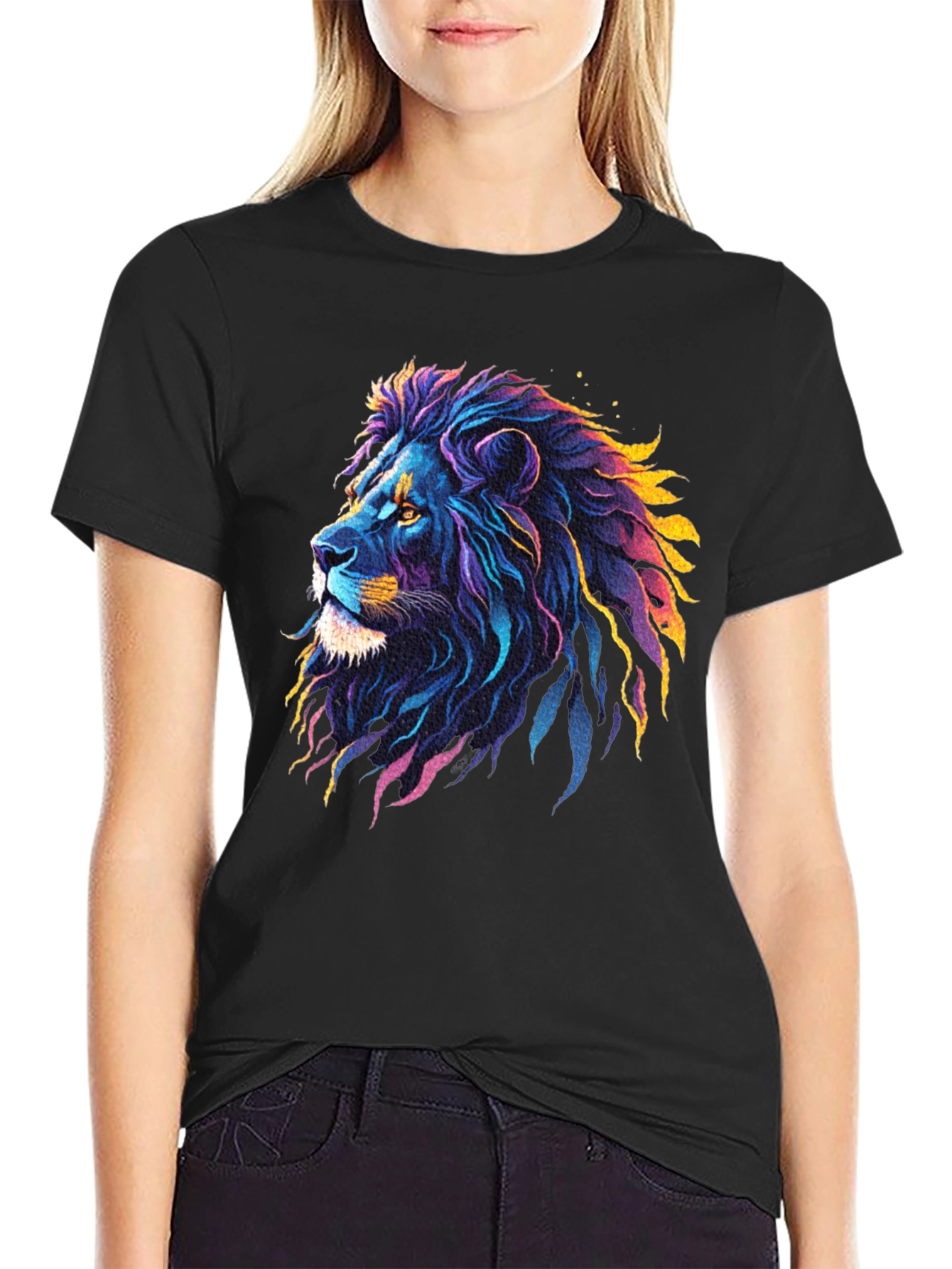 Vibrant Lion Graphic Tee - Bold Style