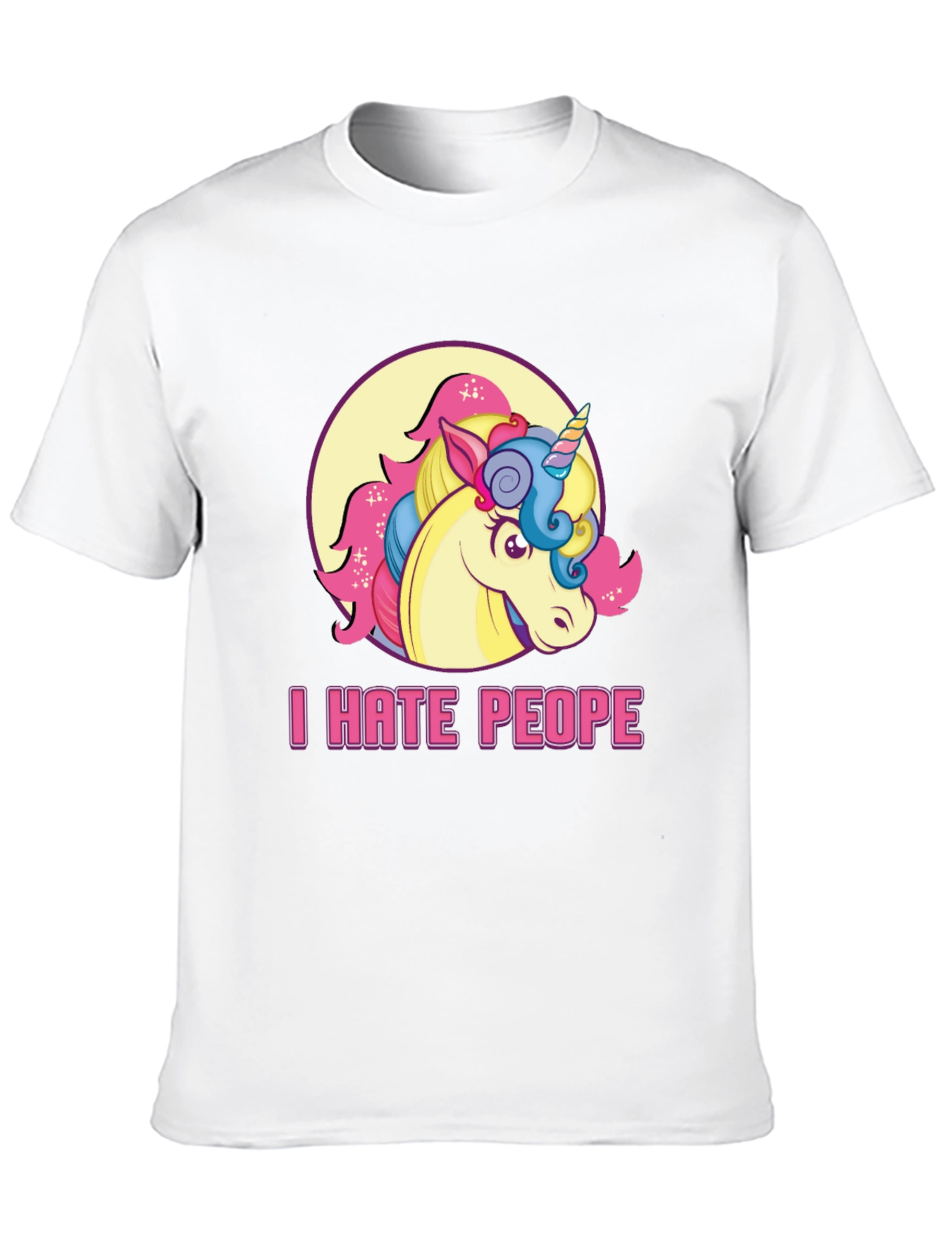 I Hate People Unicorn Graphic T-Shirt