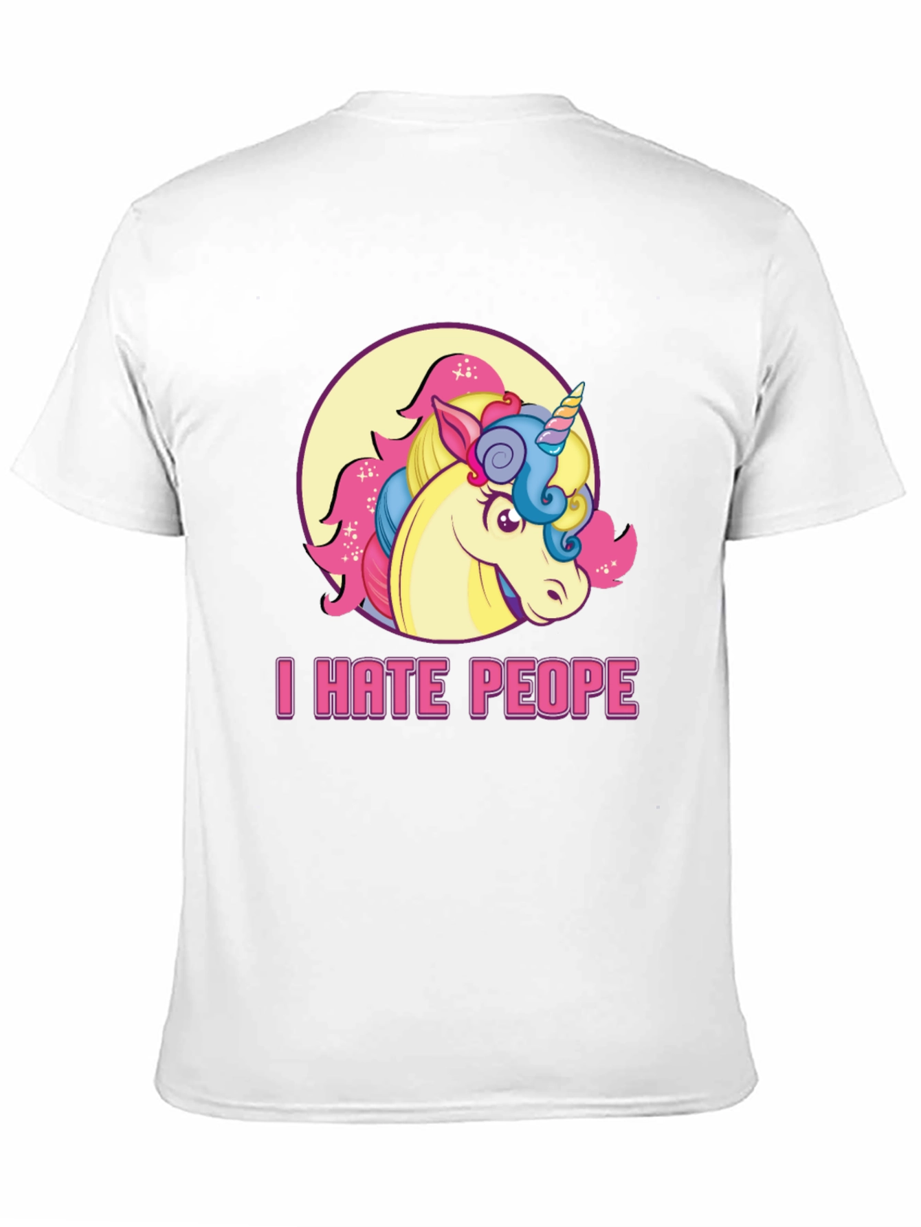 I Hate People Unicorn Graphic T-Shirt