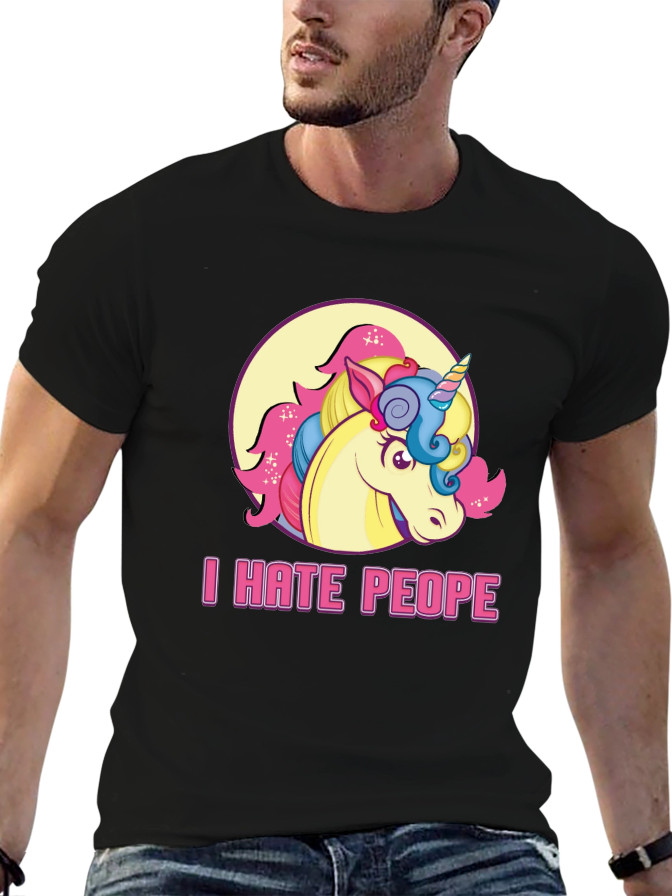 I Hate People Unicorn Graphic T-Shirt