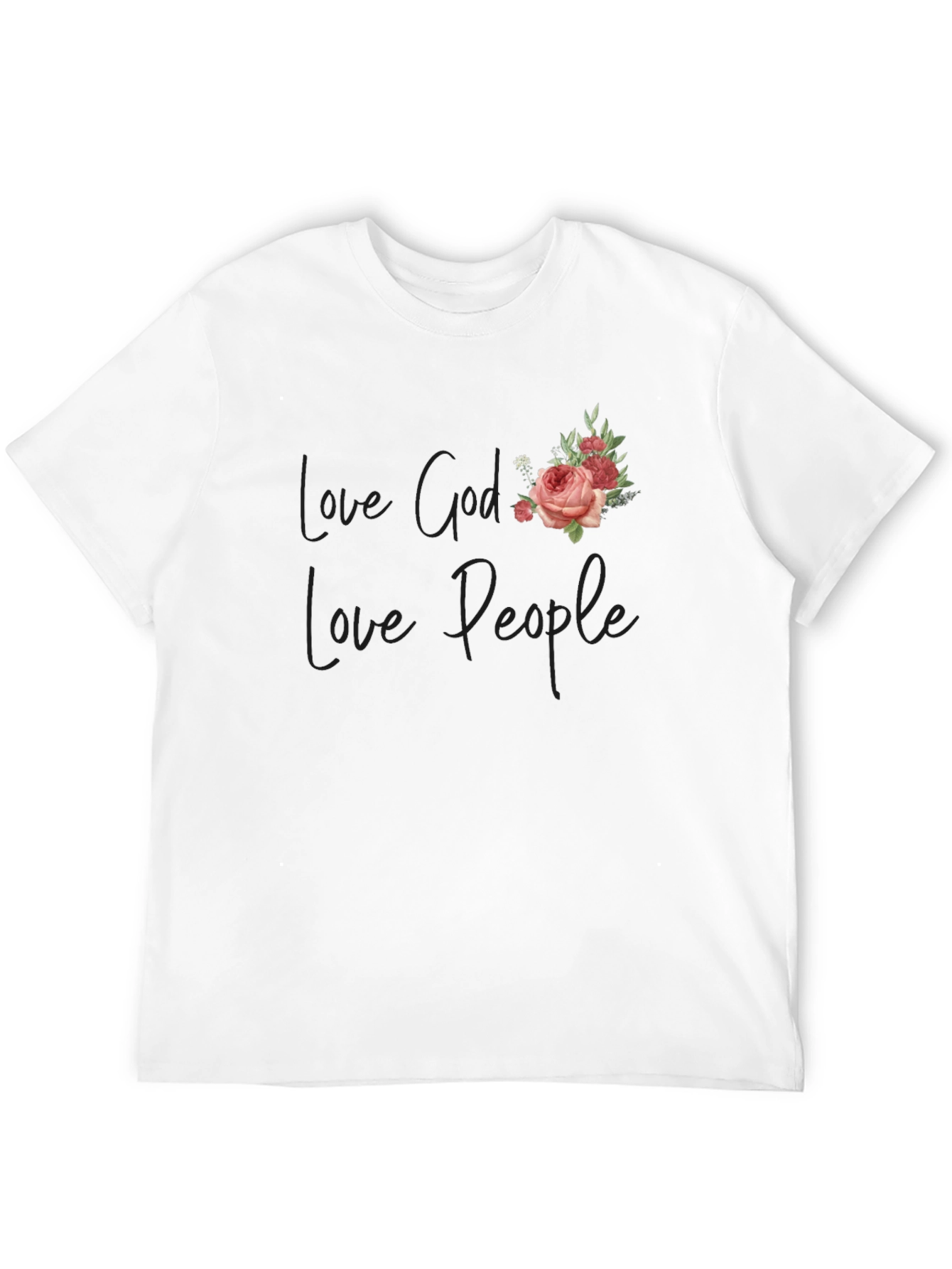 Love God Love People Floral Graphic Tee