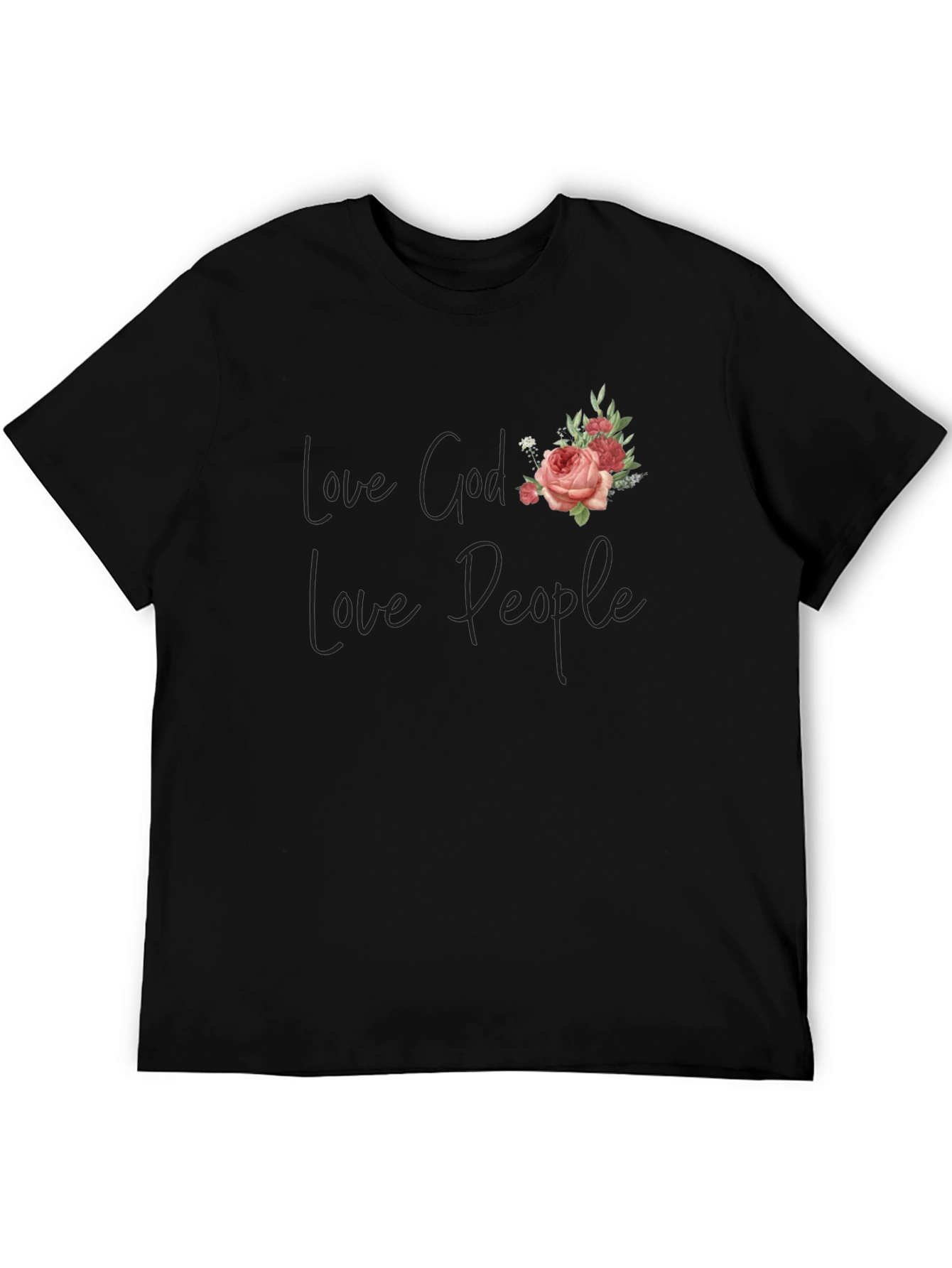 Love God Love People Floral Graphic Tee