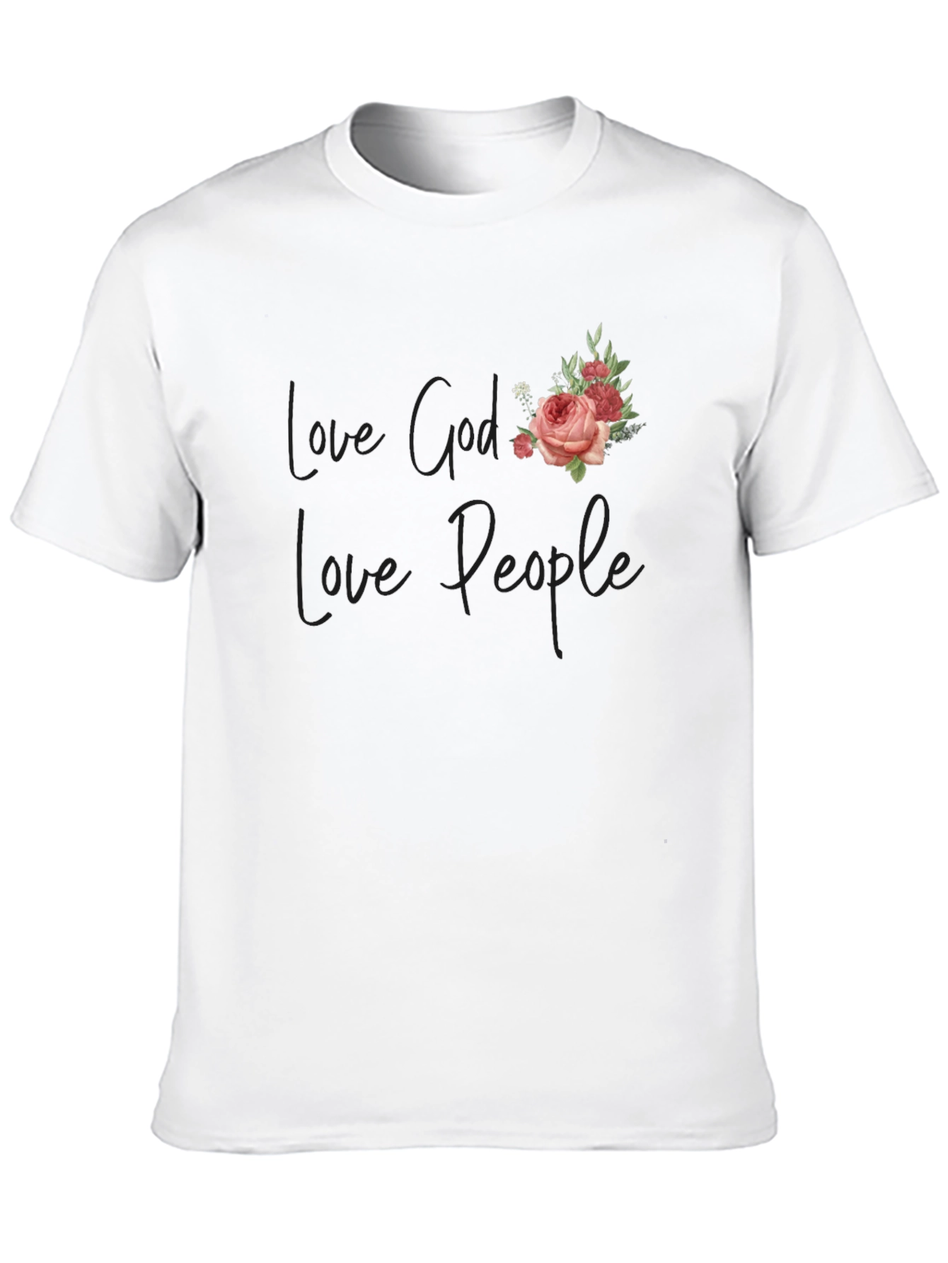 Love God Love People Floral Graphic Tee