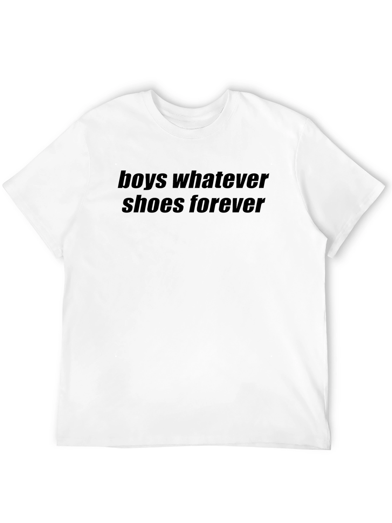 Boys Whatever Shoes Forever Black T-Shirt