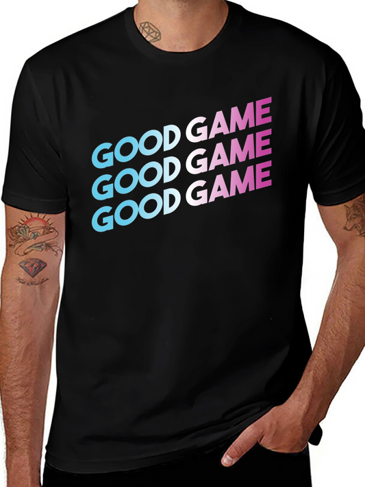 Good Game Graphic Print Tee - Black