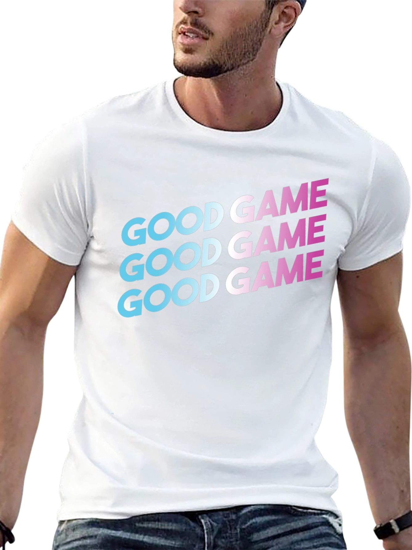 Good Game Graphic Print Tee - Black