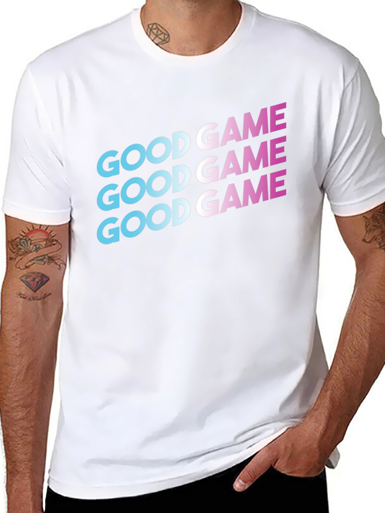 Good Game Graphic Print Tee - Black