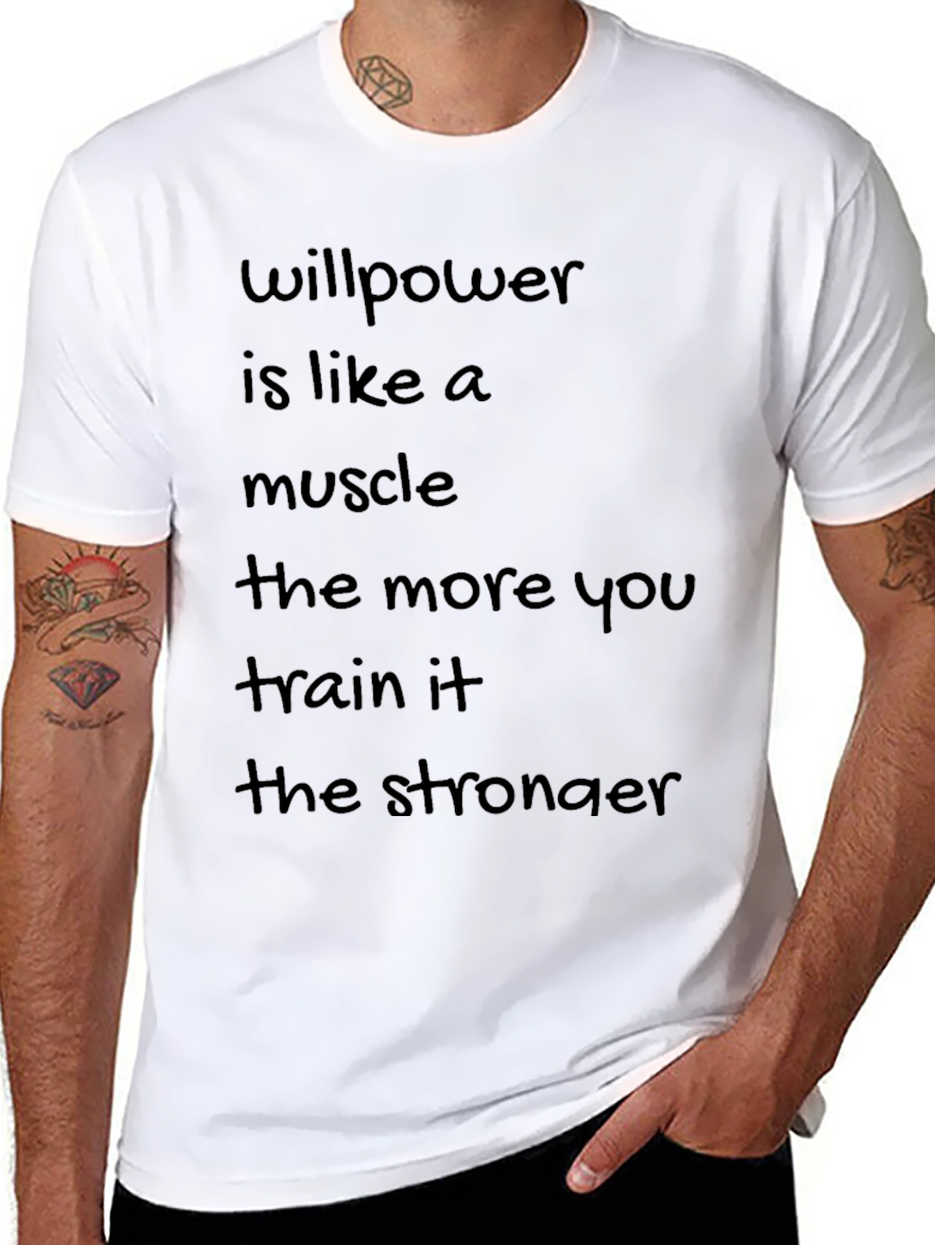 Willpower Muscle Graphic Tee - Black
