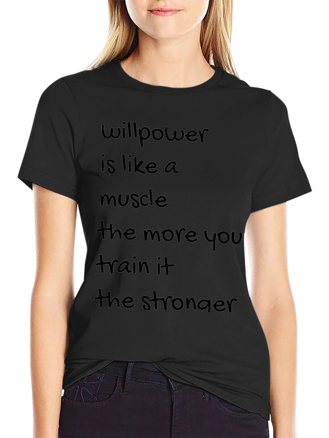 Willpower Muscle Graphic Tee - Black