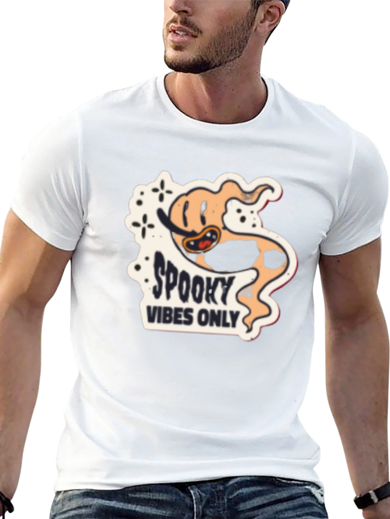 Spooky Vibes Only Graphic Tee - Halloween Shirt