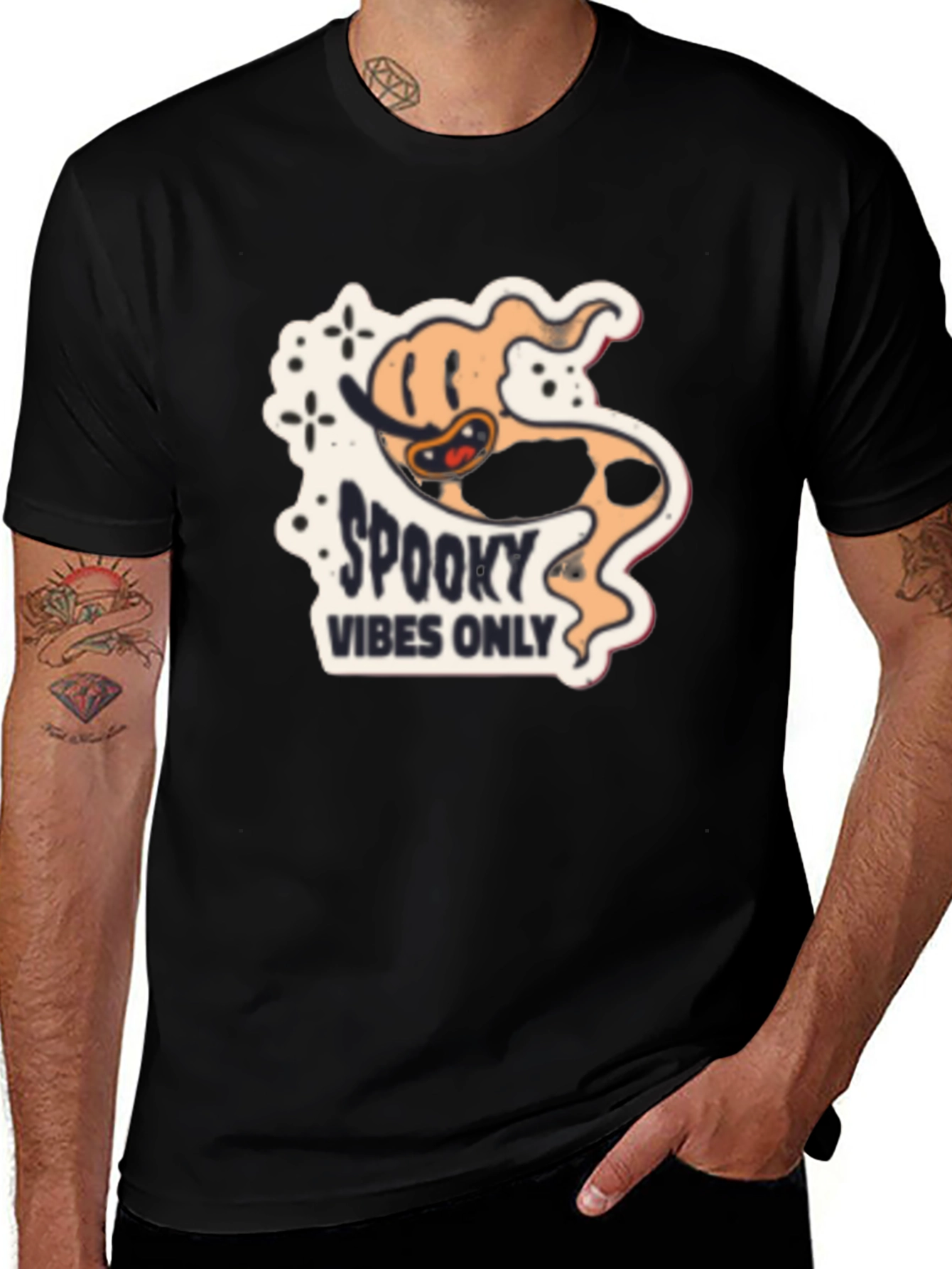 Spooky Vibes Only Graphic Tee - Halloween Shirt