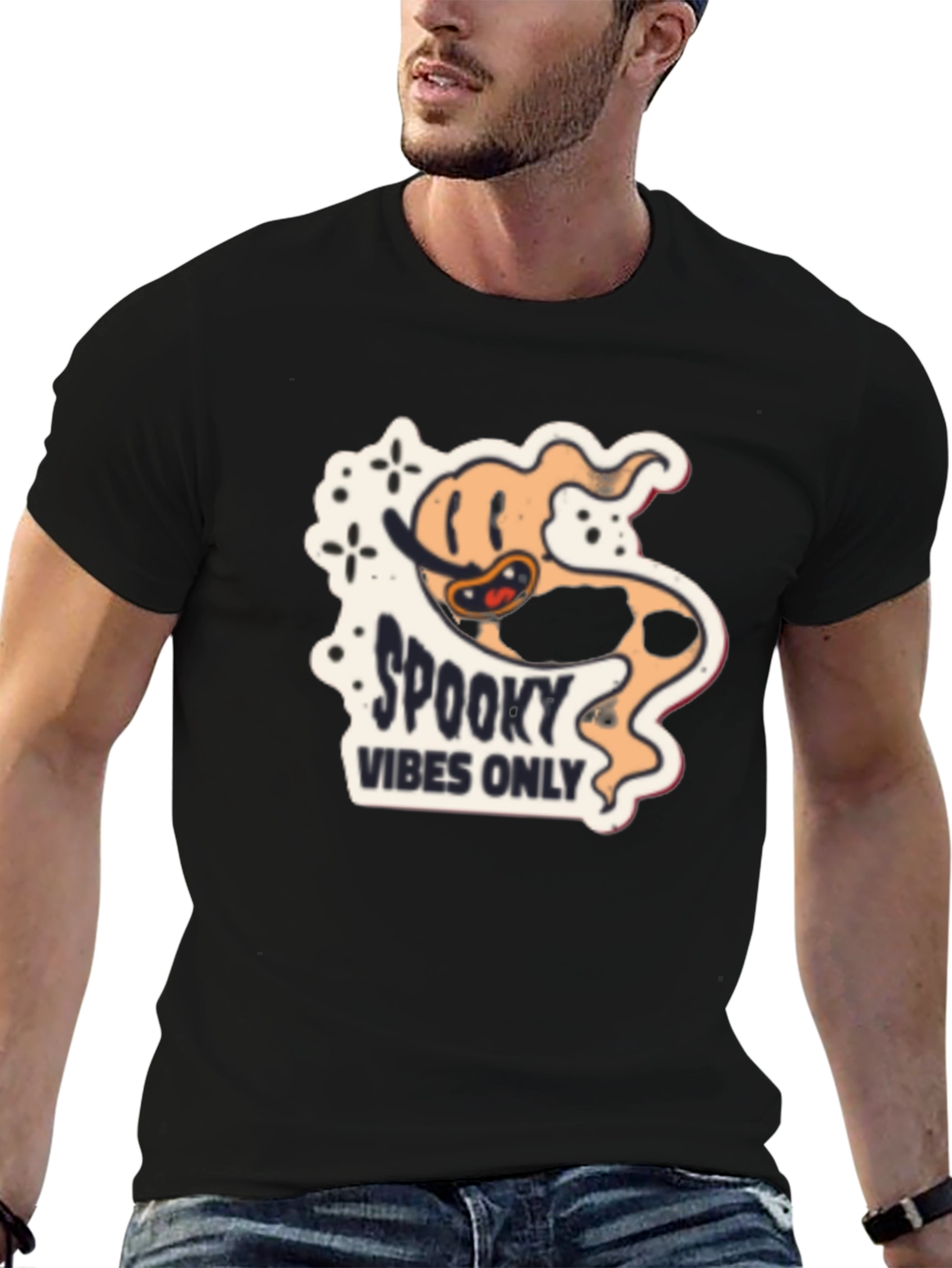 Spooky Vibes Only Graphic Tee - Halloween Shirt