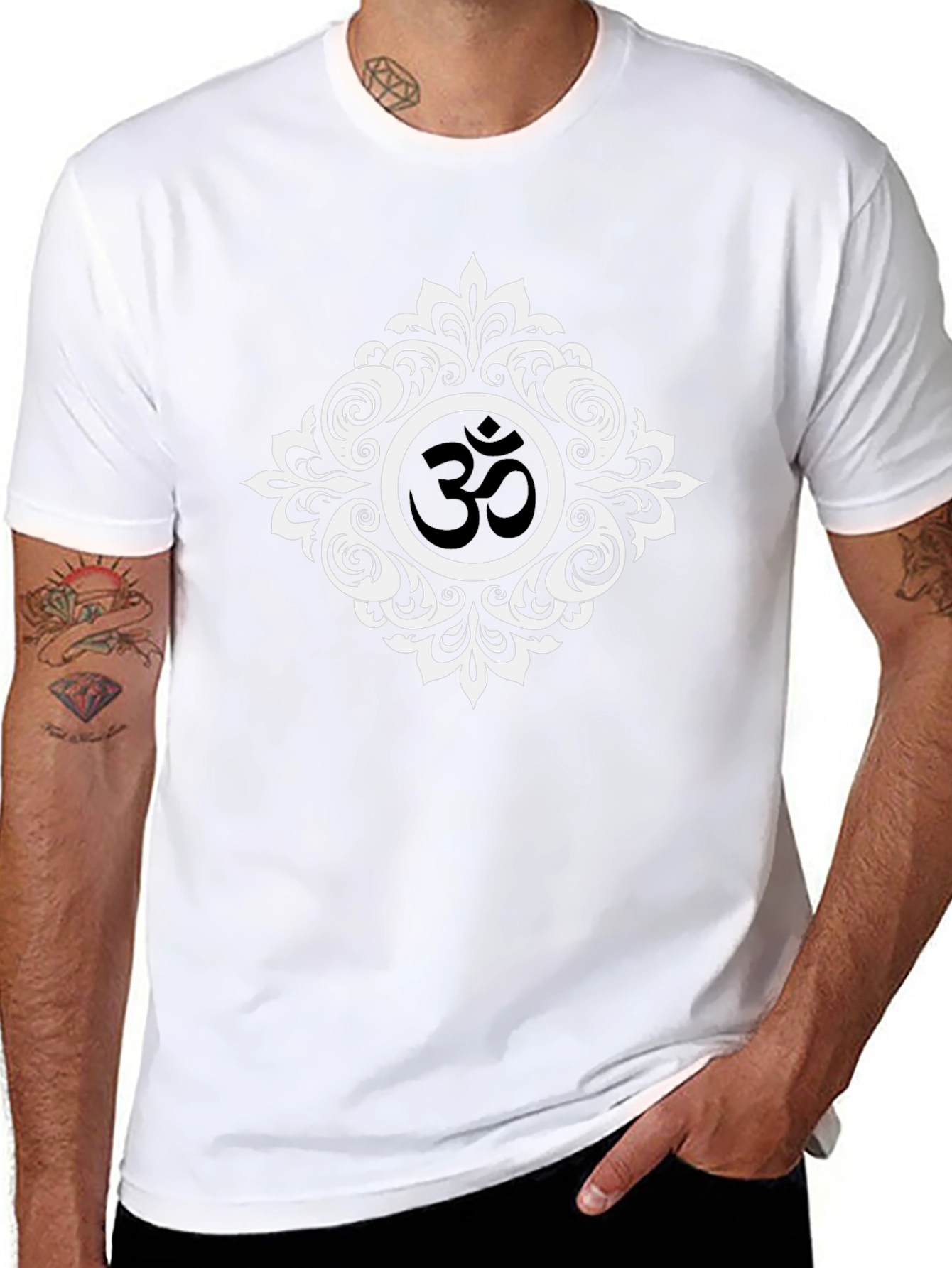 Om Symbol Graphic Tee - Stylish Black Cotton T-Shirt