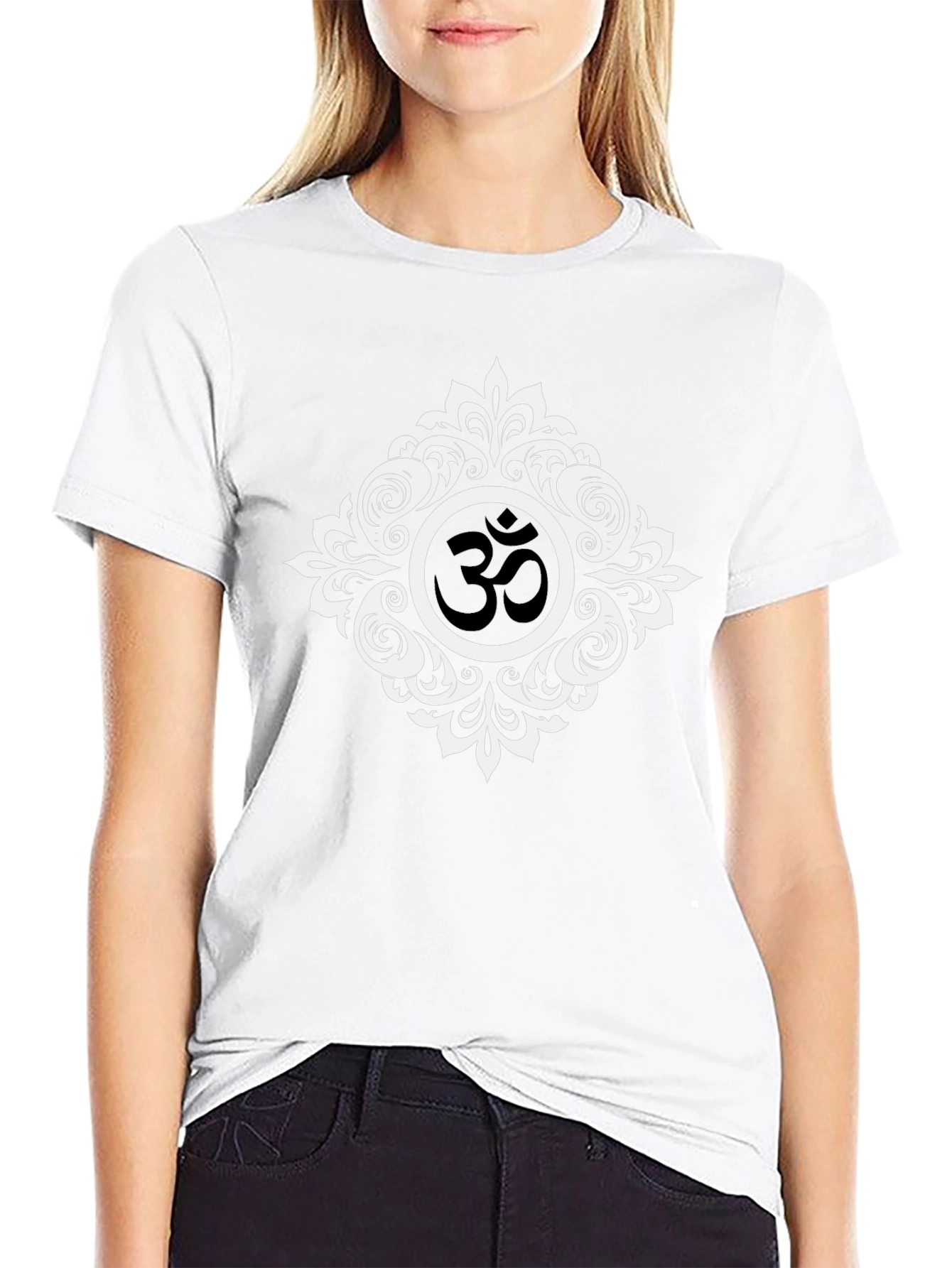 Om Symbol Graphic Tee - Stylish Black Cotton T-Shirt