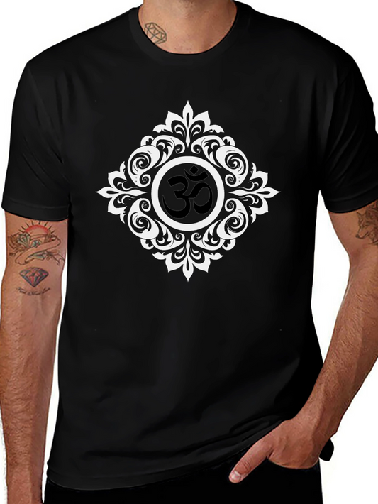 Om Symbol Graphic Tee - Stylish Black Cotton T-Shirt