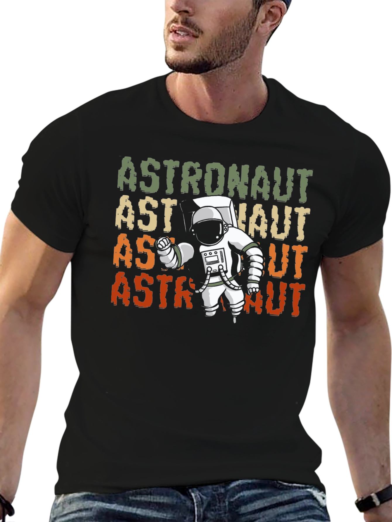 Retro Astronaut Graphic T-Shirt