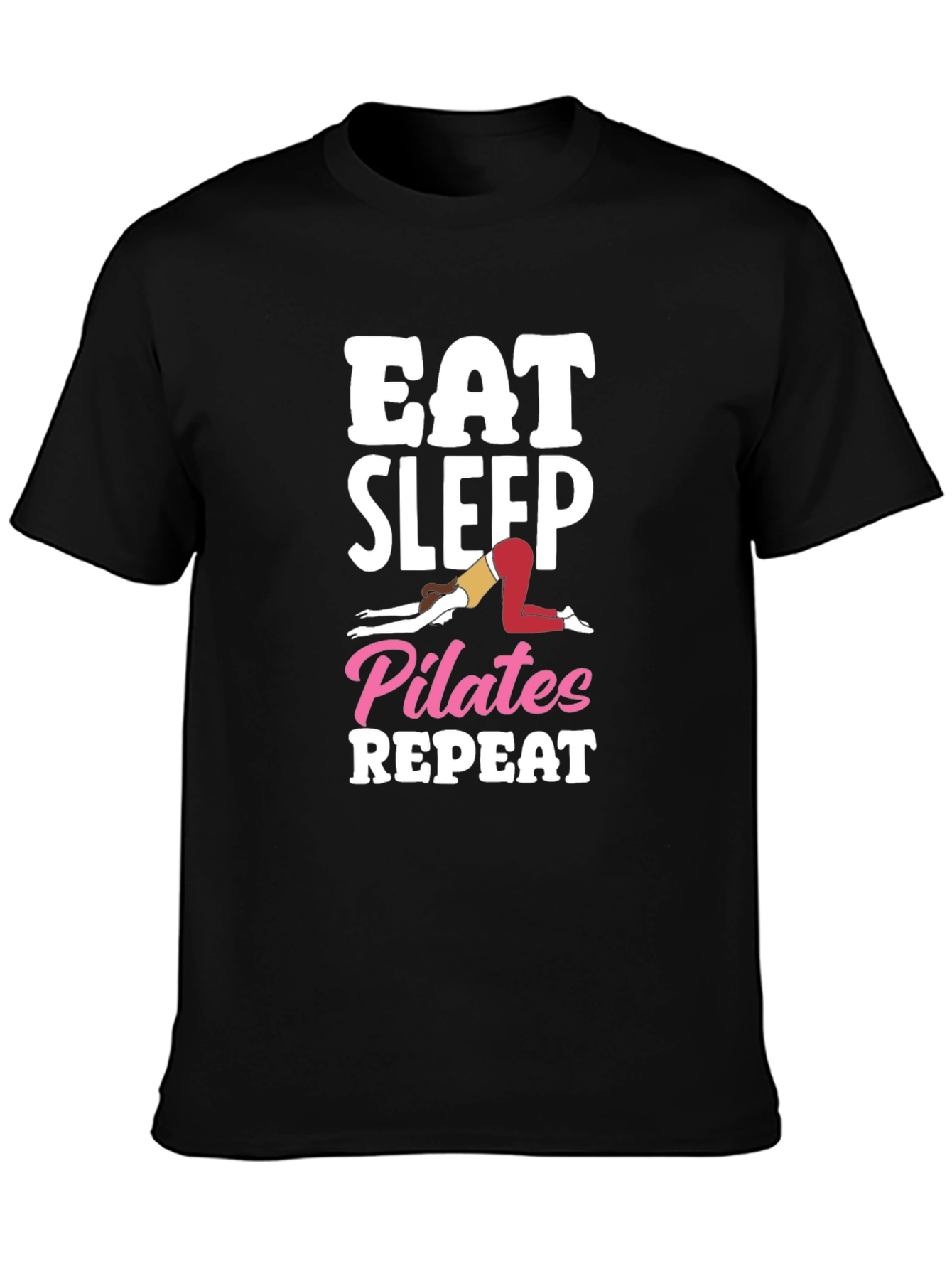 Eat Sleep Pilates Repeat Graphic Tee