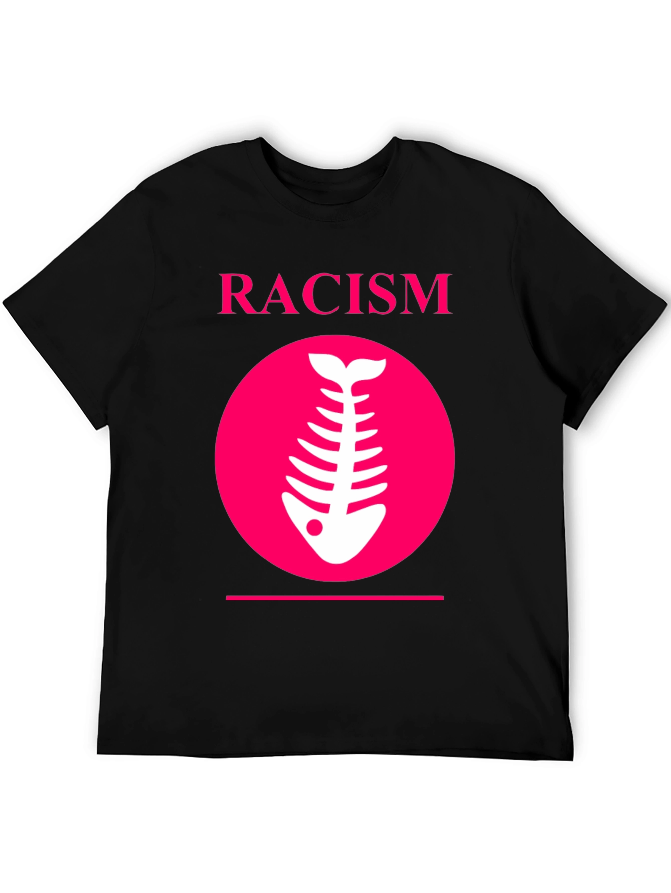 Racism Fishbone Graphic Tee - Black