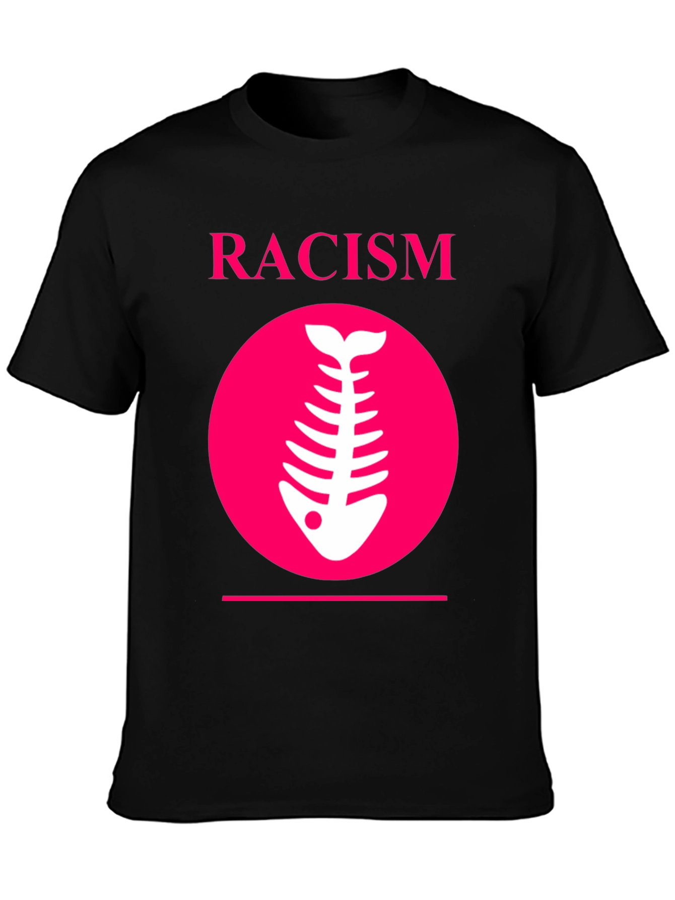 Racism Fishbone Graphic Tee - Black