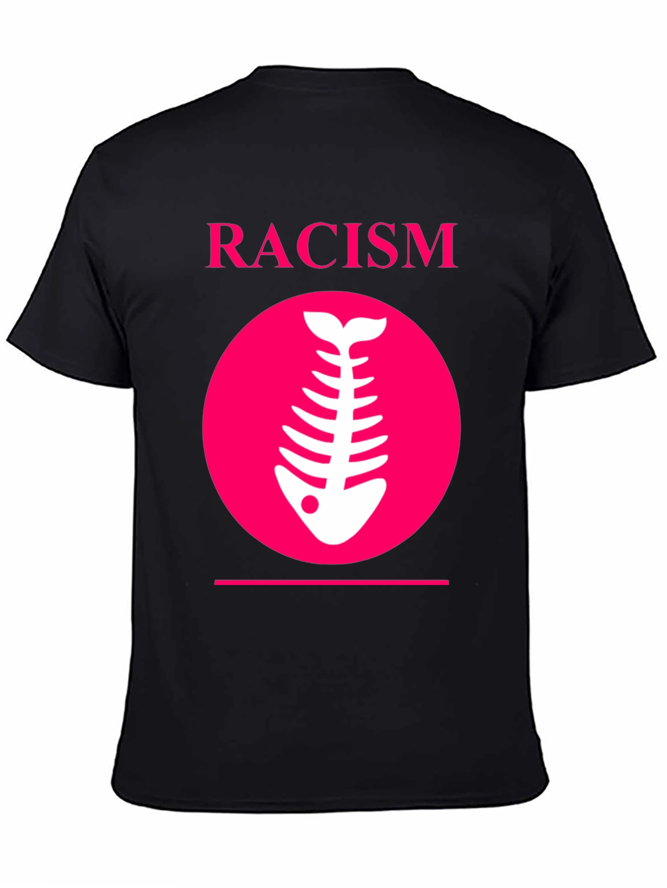 Racism Fishbone Graphic Tee - Black