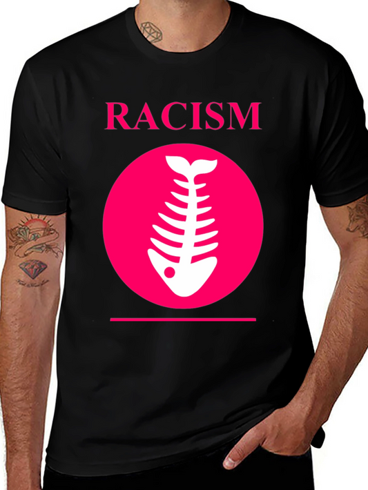 Racism Fishbone Graphic Tee - Black