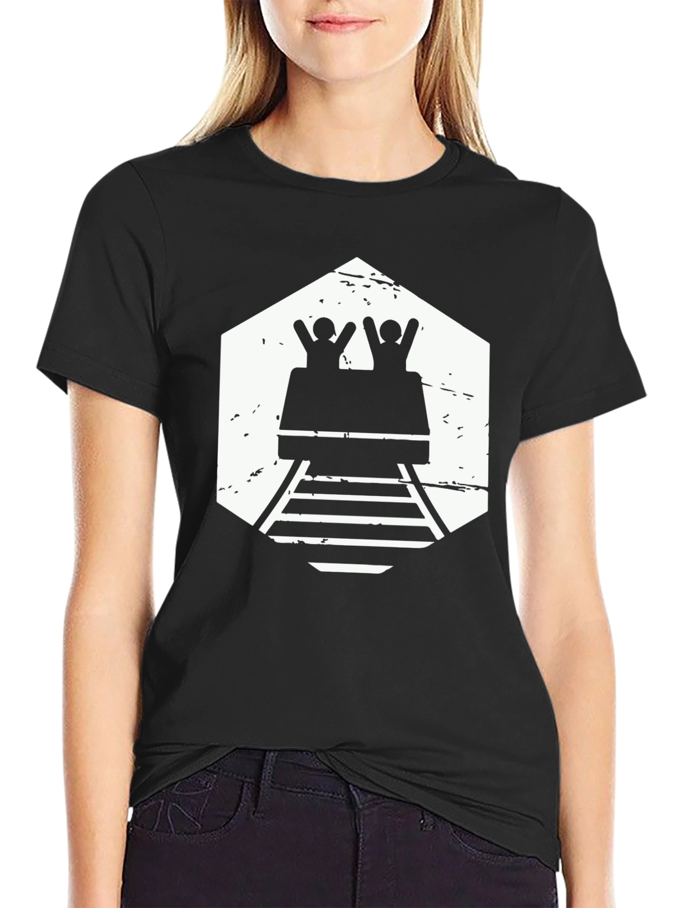 Roller Coaster T-Shirt - Black Graphic Tee