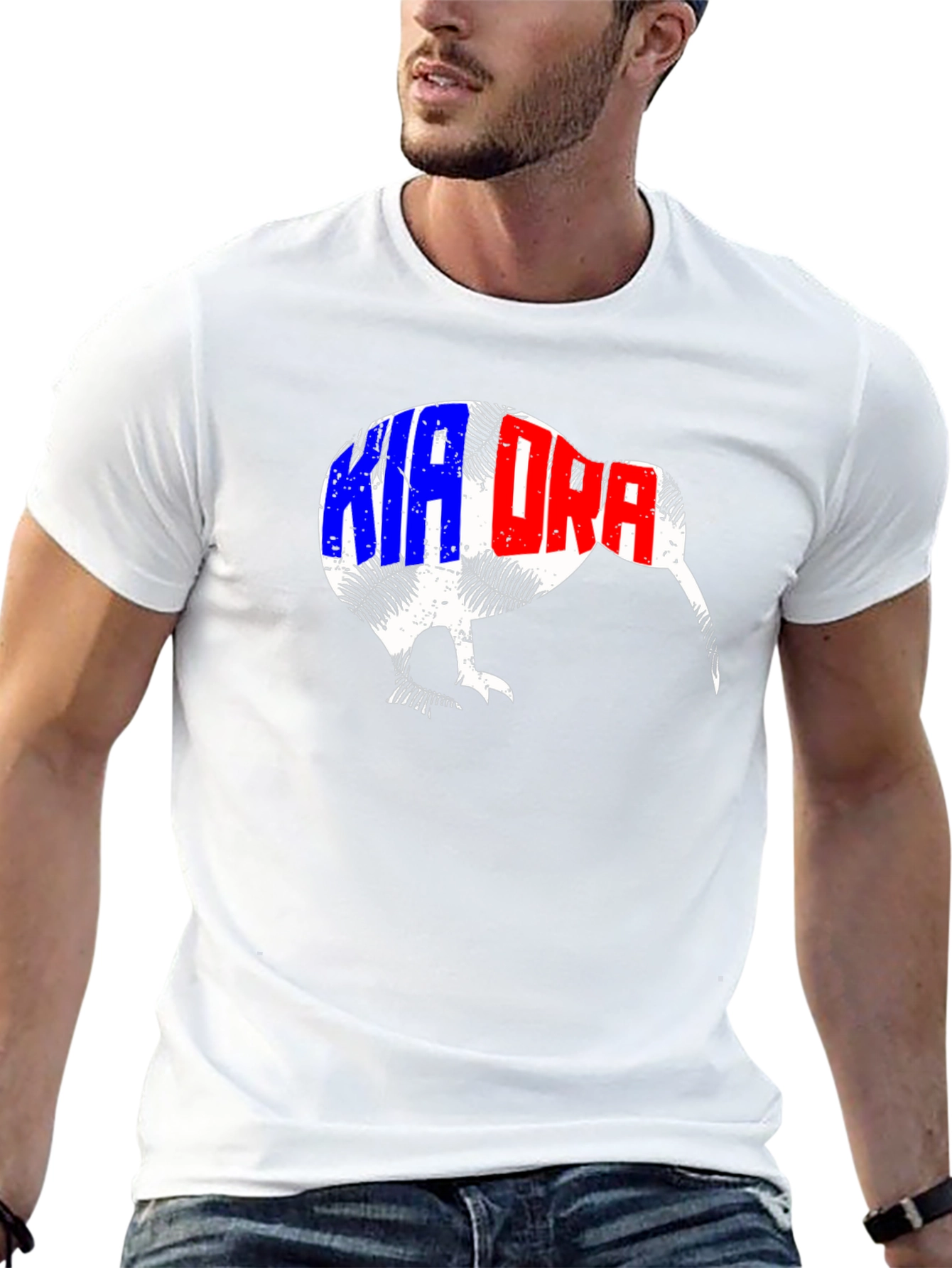 Kia Ora Kiwi Bird Black T-Shirt