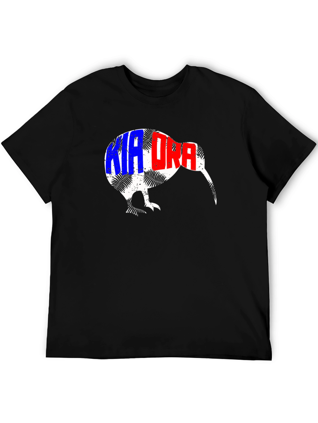 Kia Ora Kiwi Bird Black T-Shirt