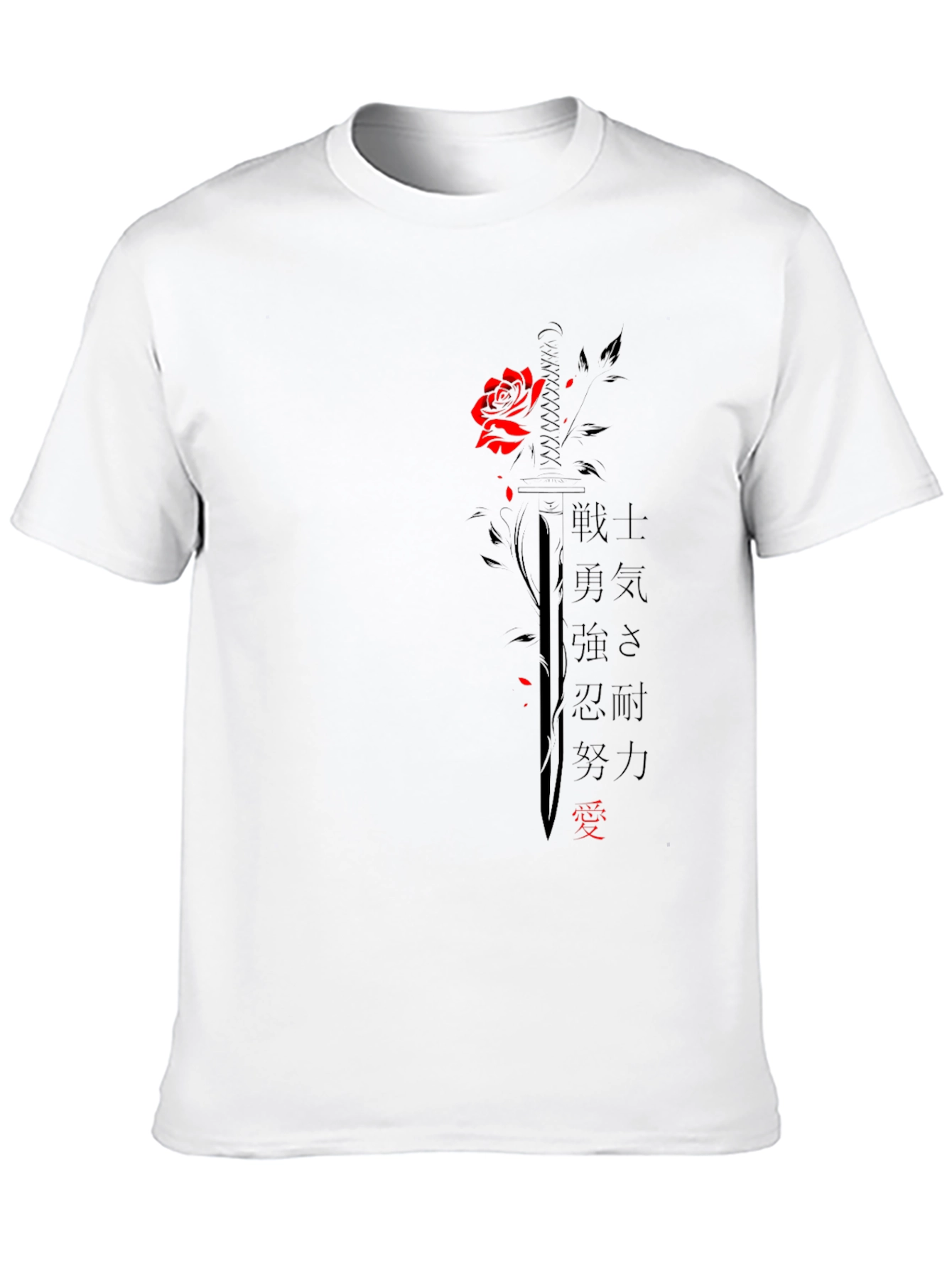Rose & Sword Graphic T-Shirt - Black