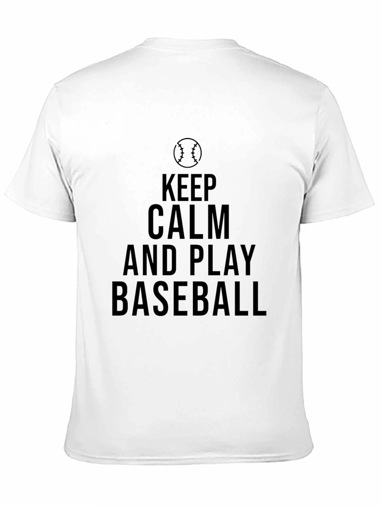 Keep Calm and Play Baseball Graphic T-Shirt