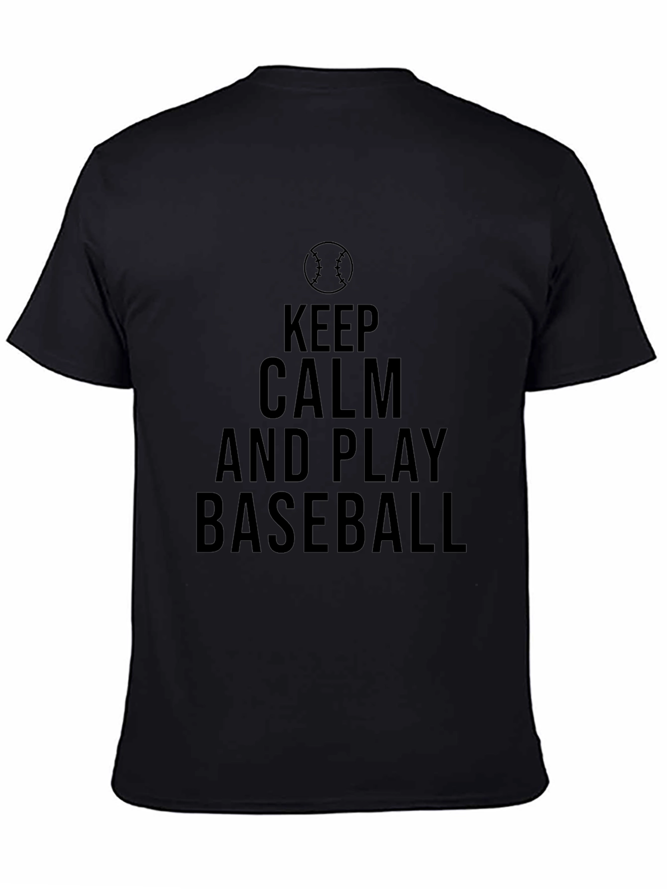 Keep Calm and Play Baseball Graphic T-Shirt