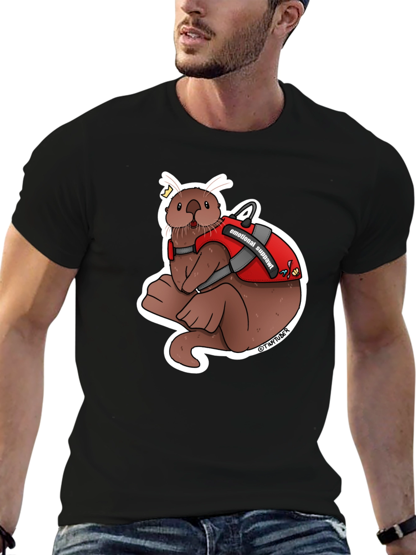 Emotional Support Otter Graphic Tee