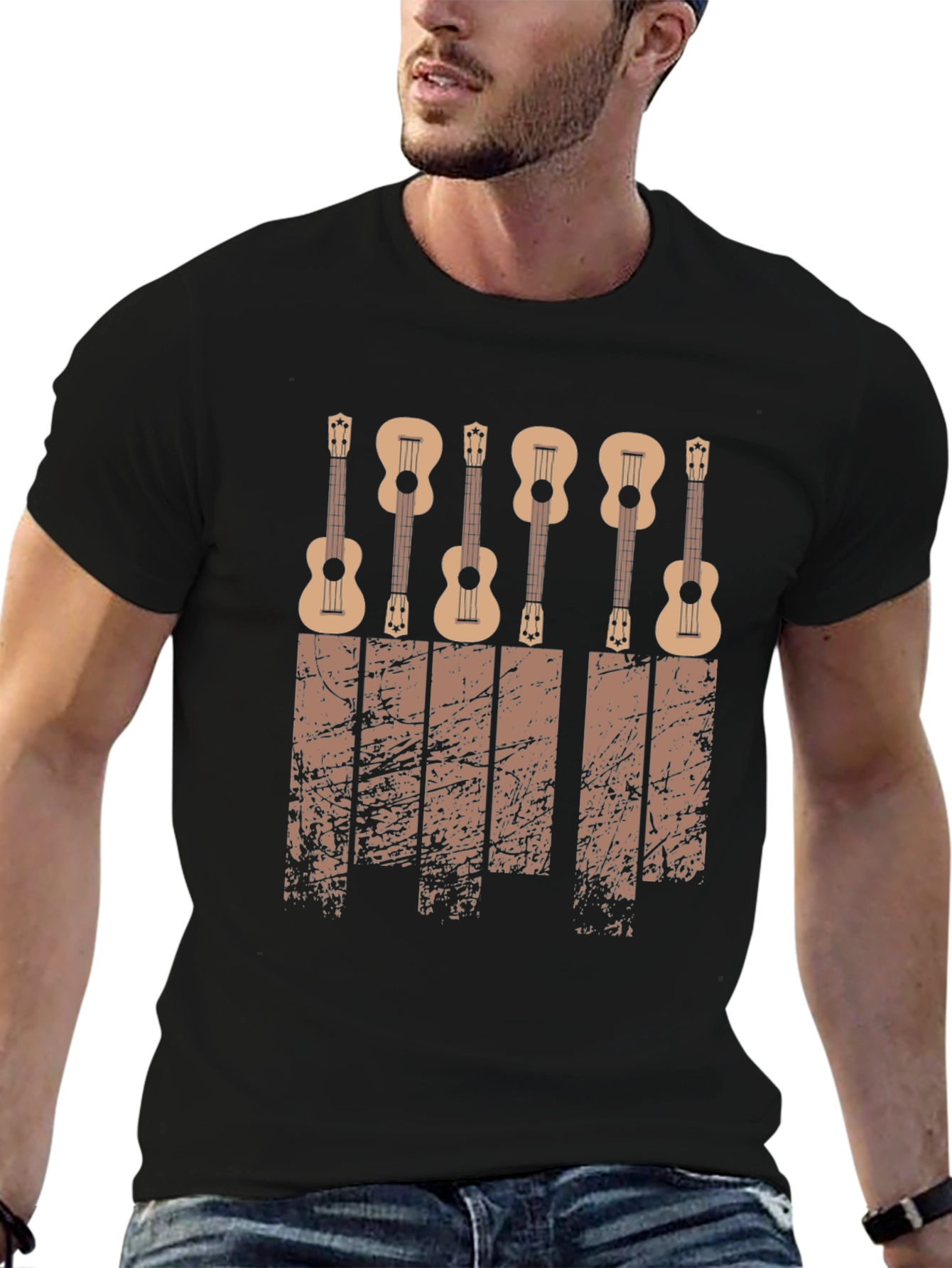 Ukulele Graphic Tee - Musical Instrument T-Shirt