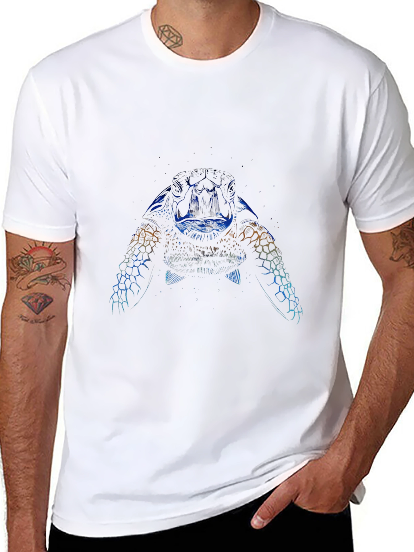 Sea Turtle Graphic Black T-Shirt