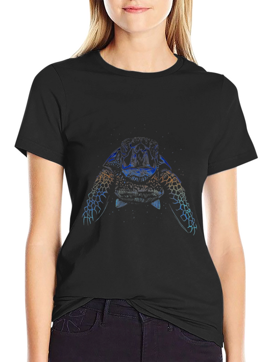 Sea Turtle Graphic Black T-Shirt