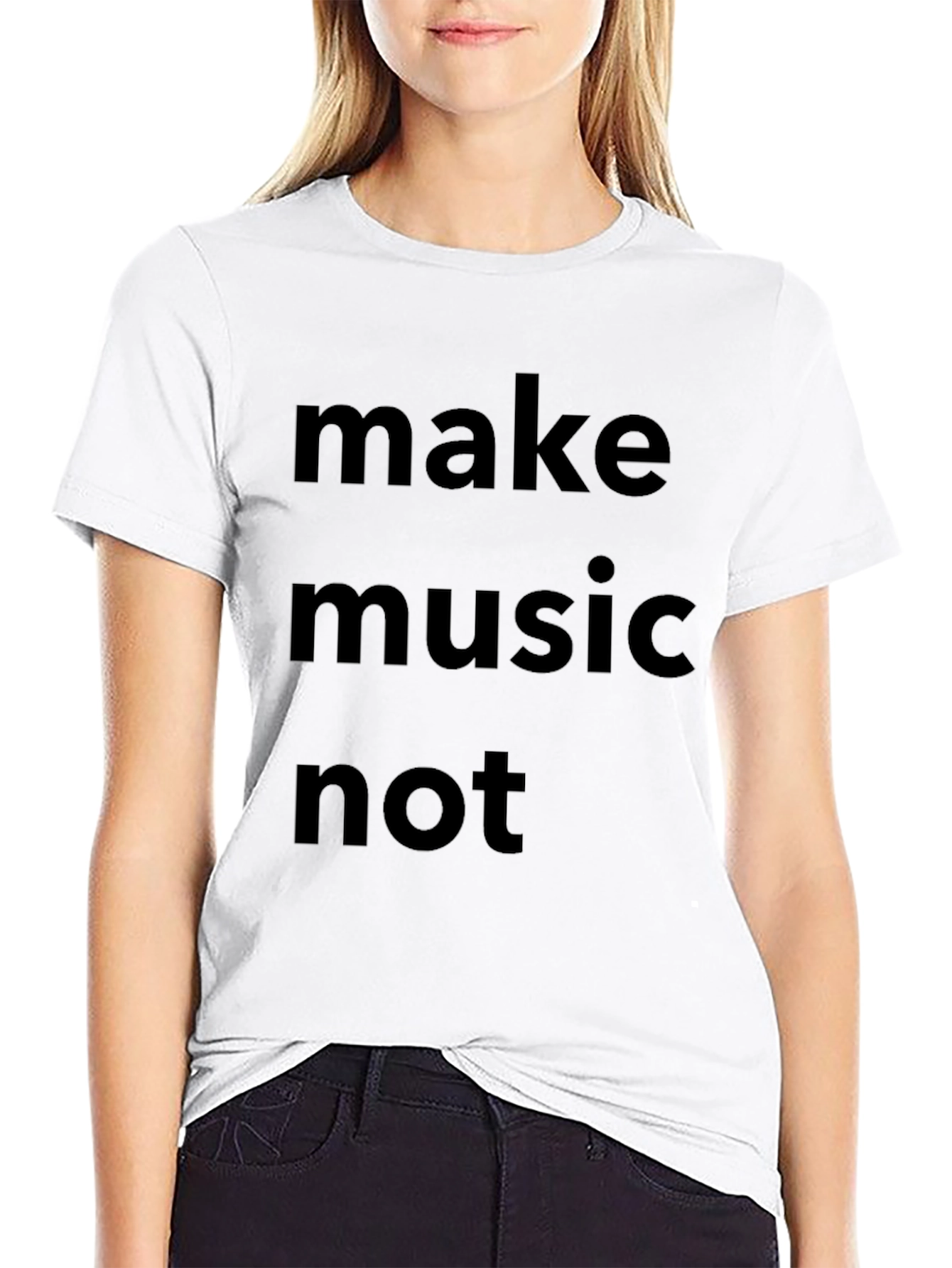 Make Music Not War Graphic Tee - Black