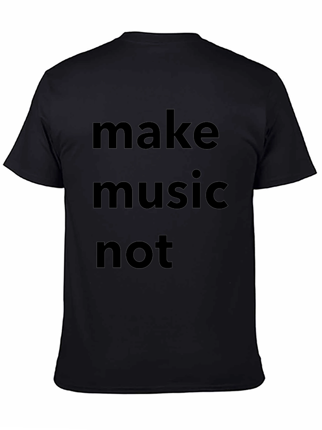 Make Music Not War Graphic Tee - Black