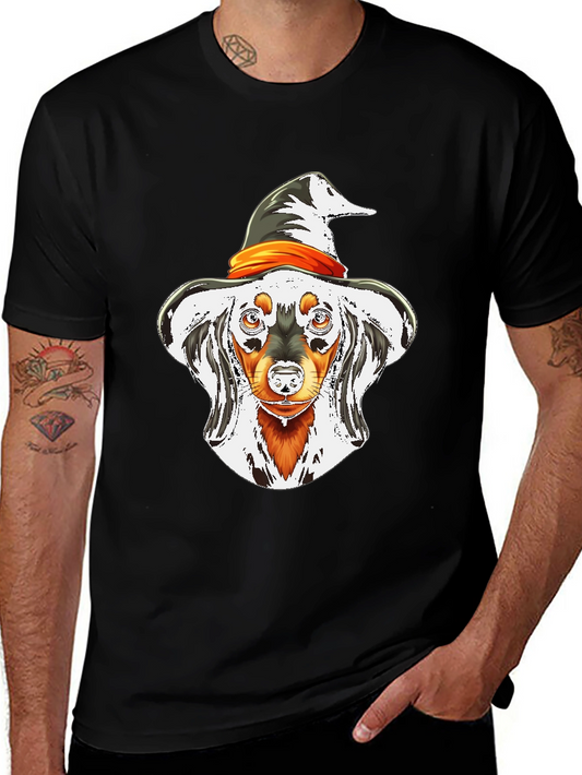 Halloween Dachshund Witch T-Shirt