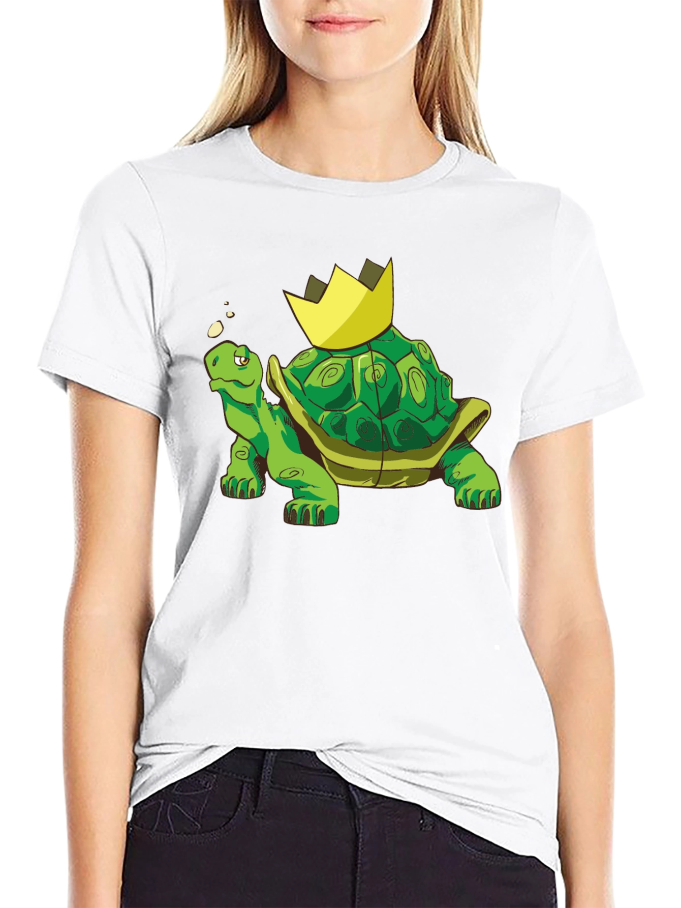 King Turtle T-Shirt - Cartoon Graphic Tee
