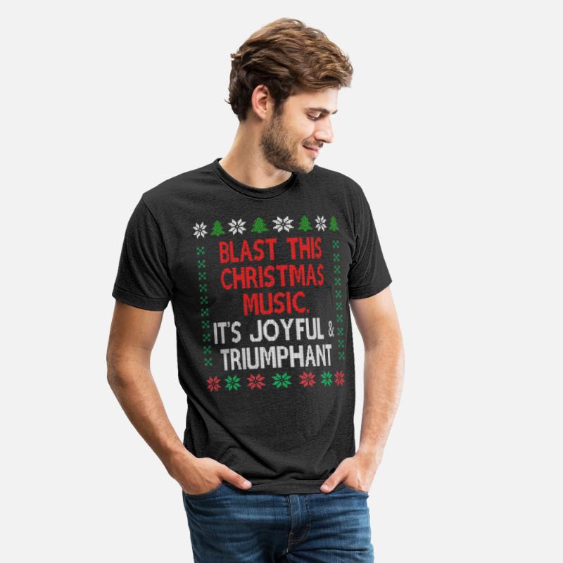 Joyful and triumphant ugly Christmas sweater theme