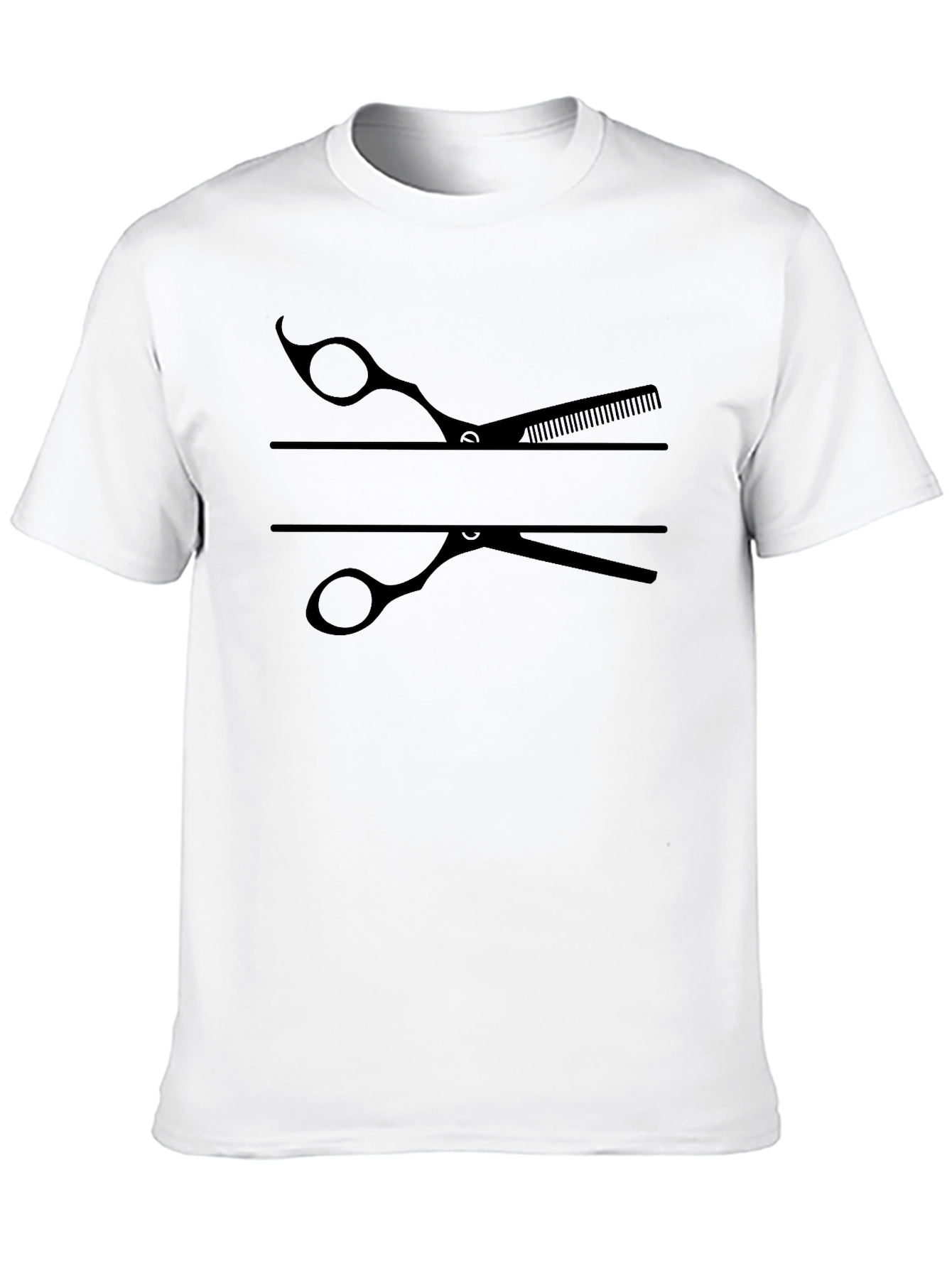Barber Scissors Graphic T-Shirt - Black