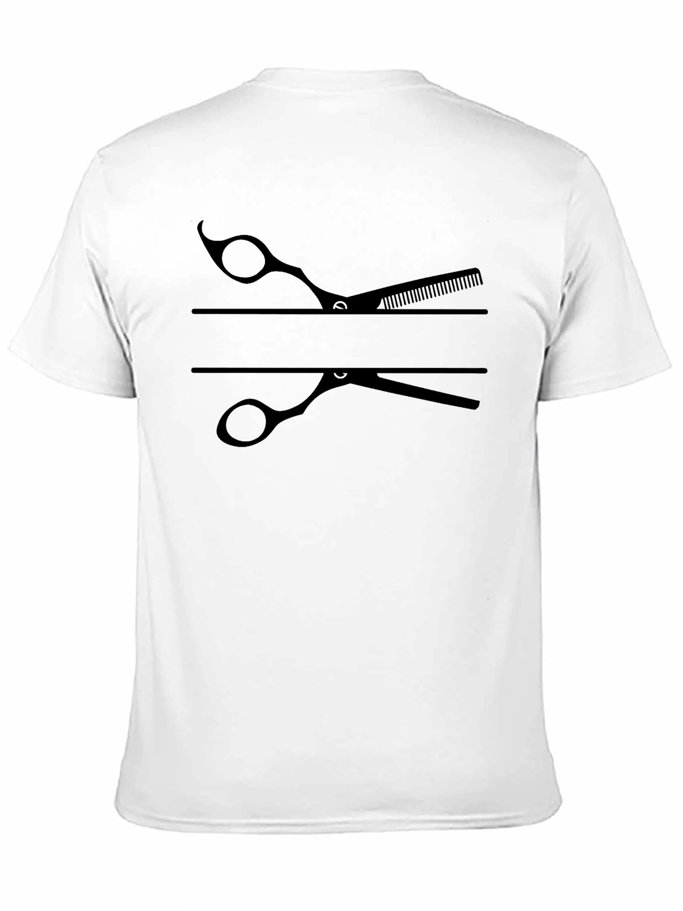 Barber Scissors Graphic T-Shirt - Black
