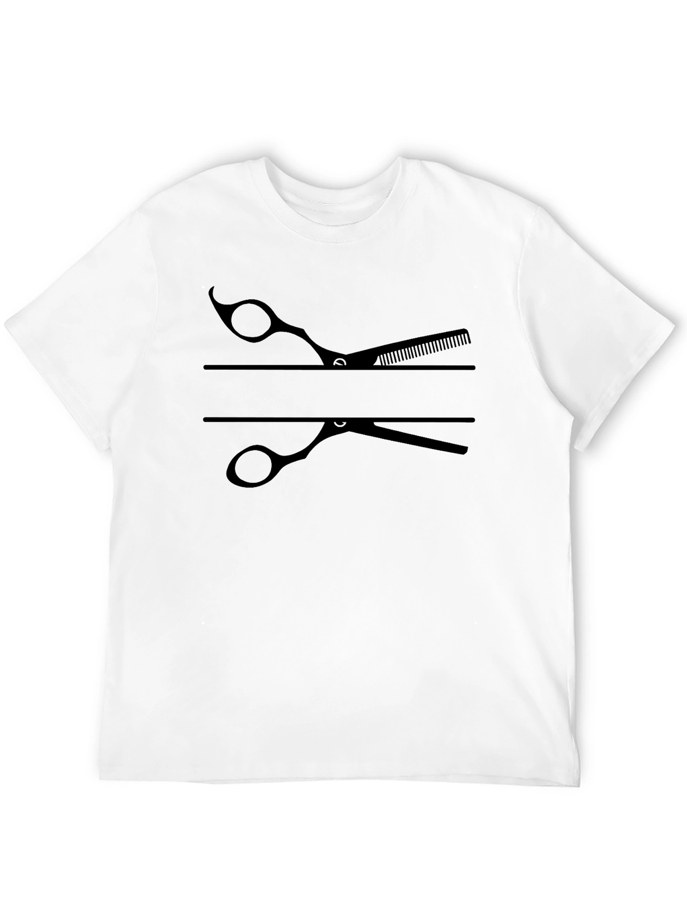 Barber Scissors Graphic T-Shirt - Black