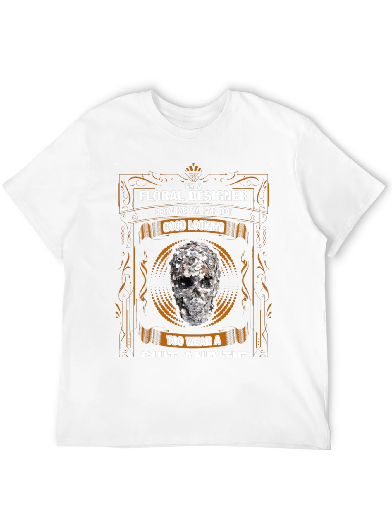 Floral Designer Skull T-Shirt - Too Good Looking
