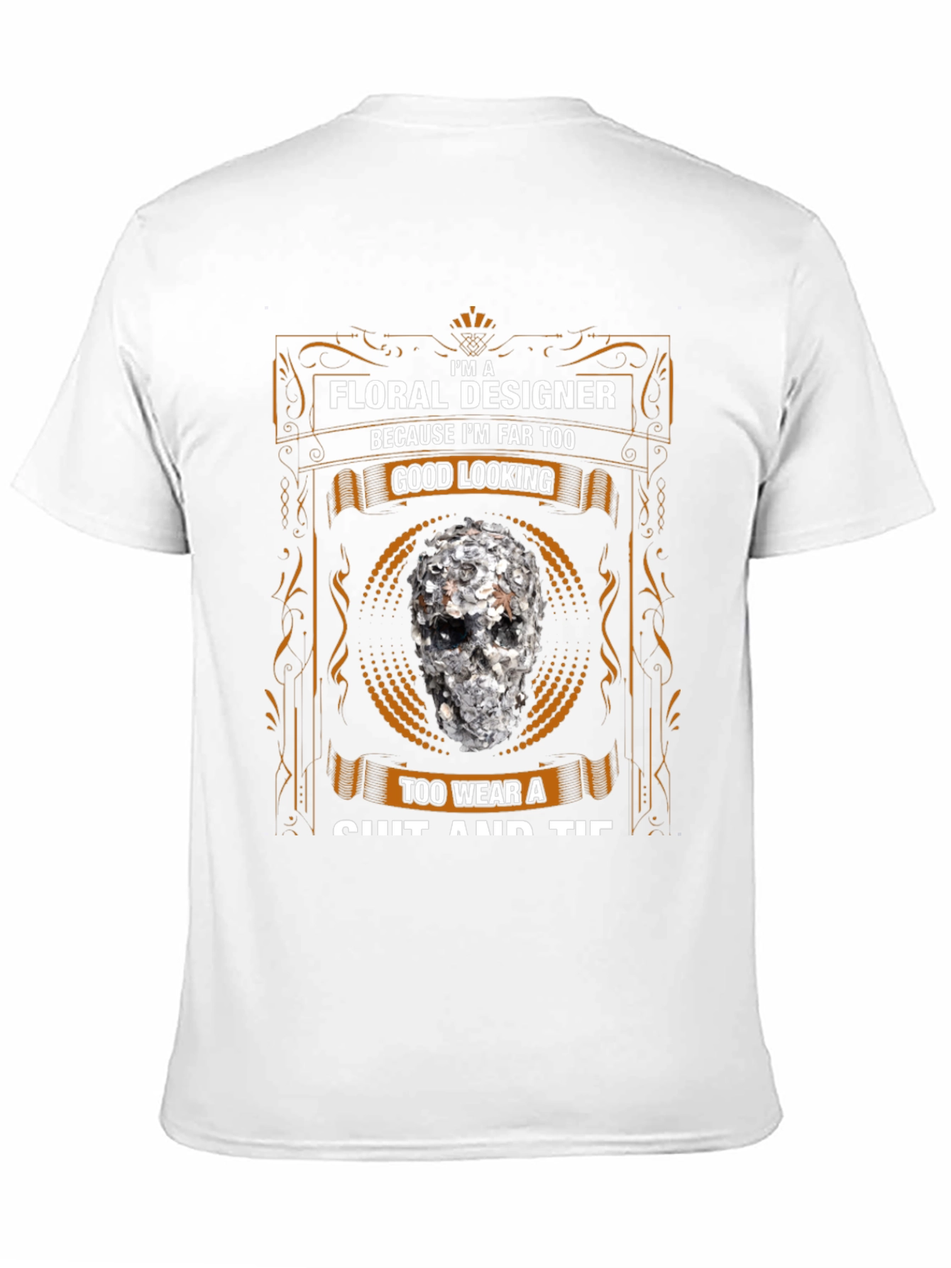 Floral Designer Skull T-Shirt - Too Good Looking