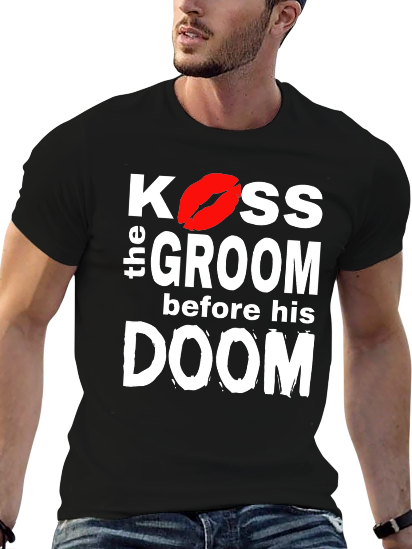 Kiss the Groom T-Shirt - Bachelor Party